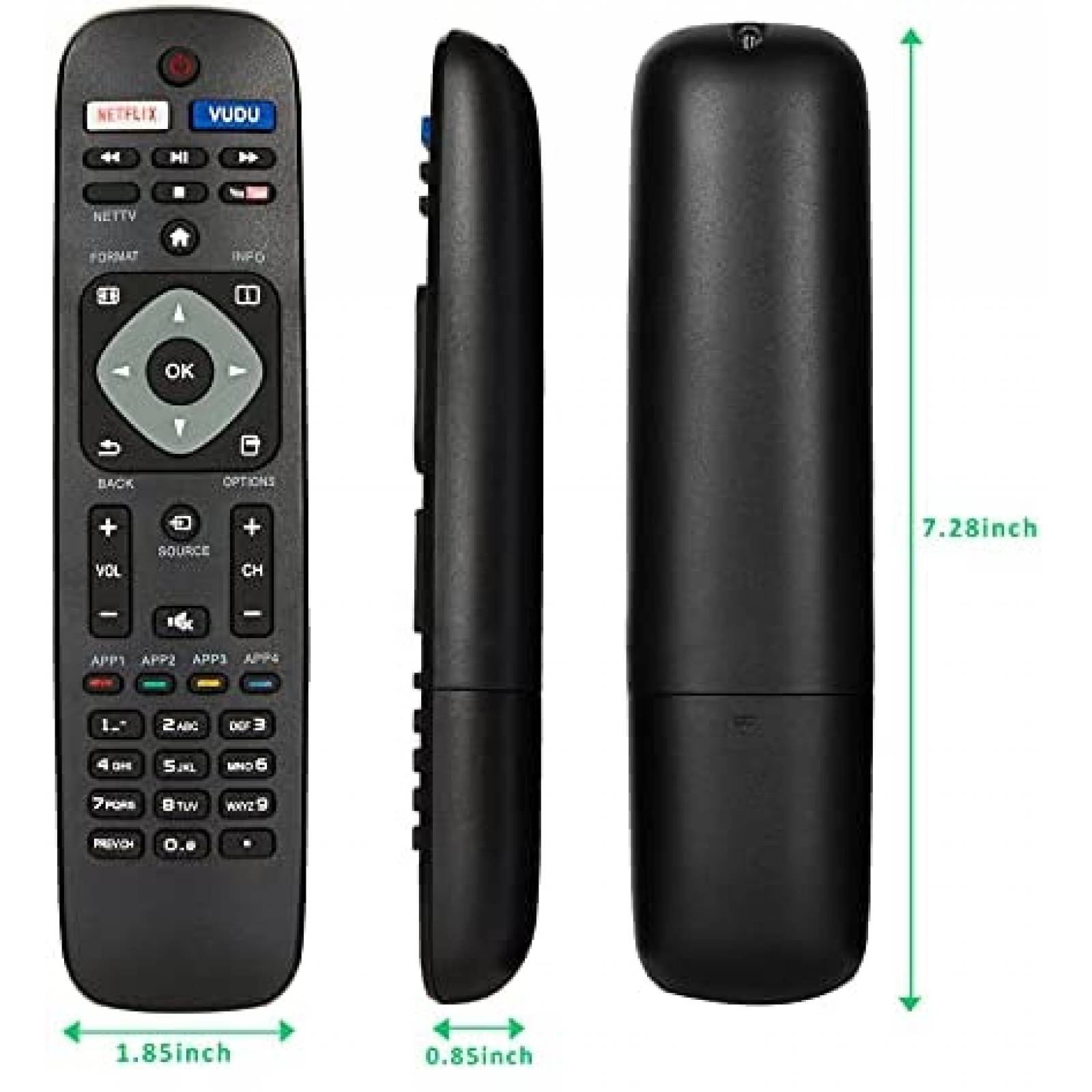 Control Remoto EnzoDirect para Philips Smart TV -Negro