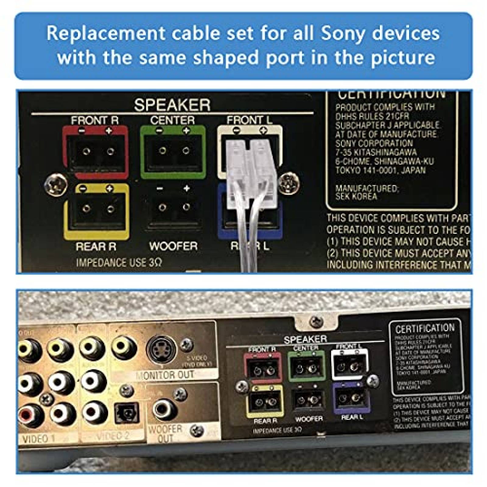 Cable de Audio Qzanyee Life para Bocina Sony -Transparente