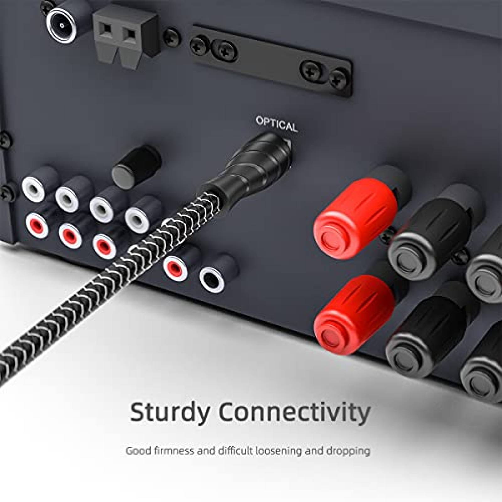Cable optico VANAUX de audio digital 16.4 ft -Negro