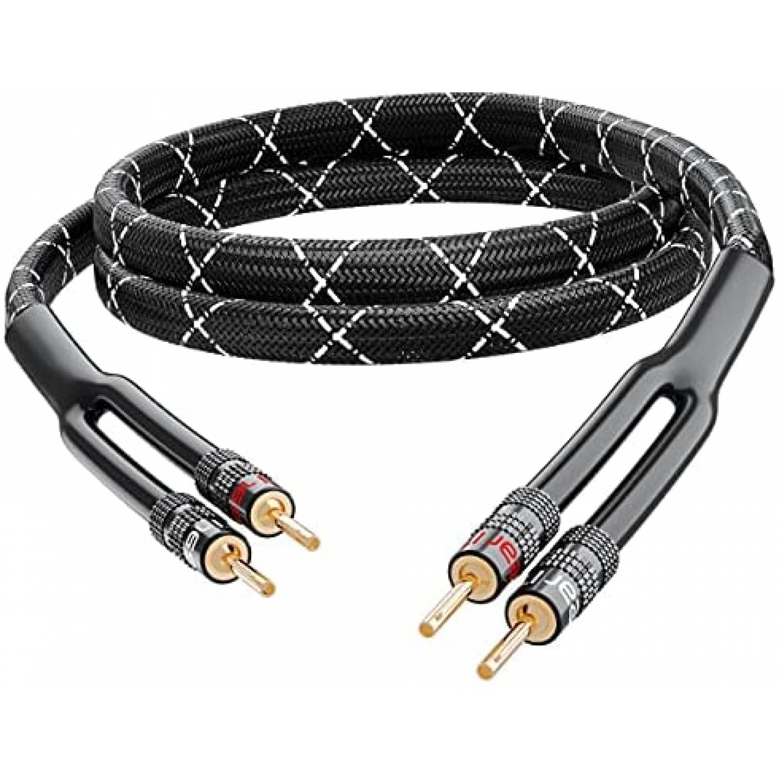 Cable 10 AWG bocina entradas de banana GearIT 10ft -Negro