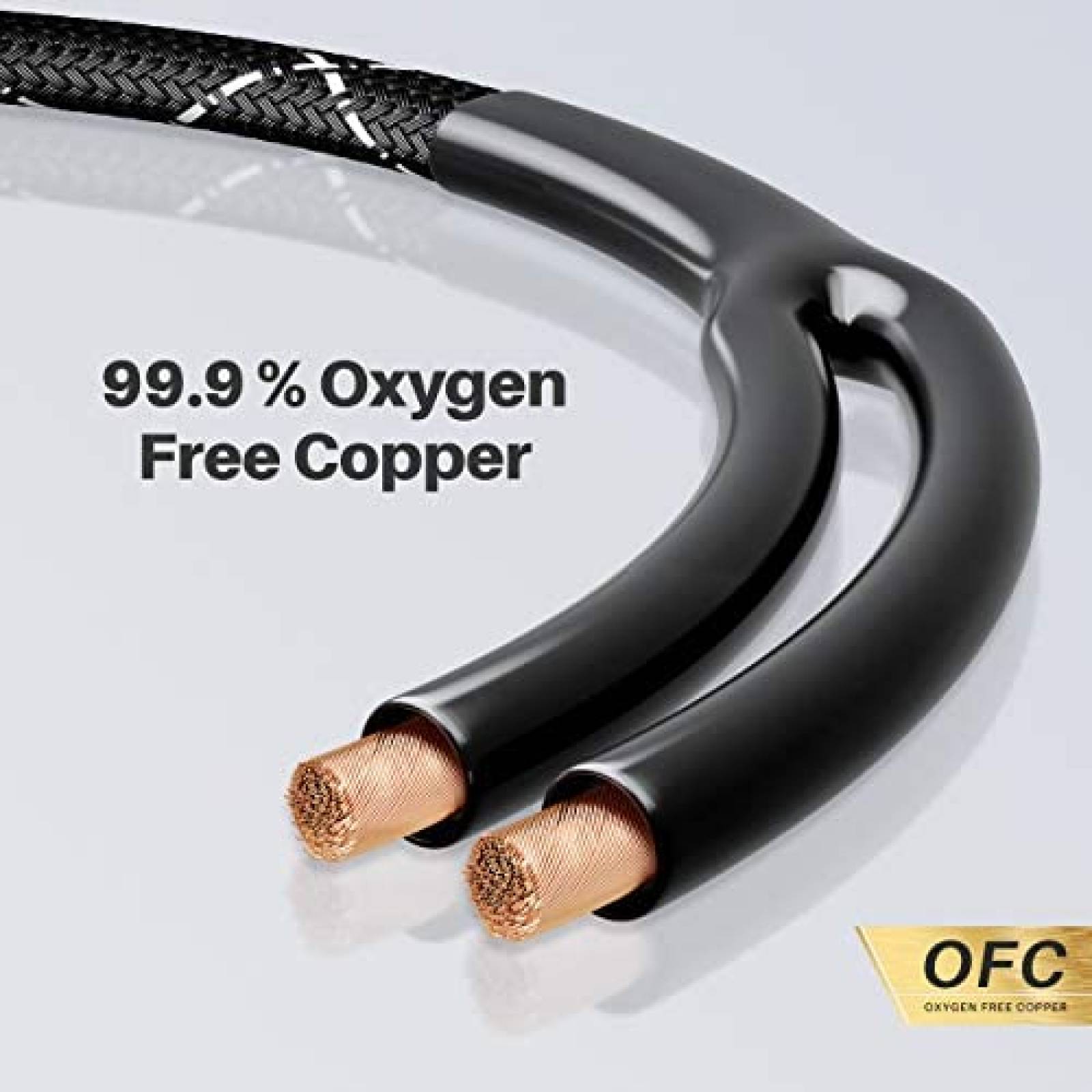 Cable 10 AWG bocina entradas de banana GearIT 10ft -Negro