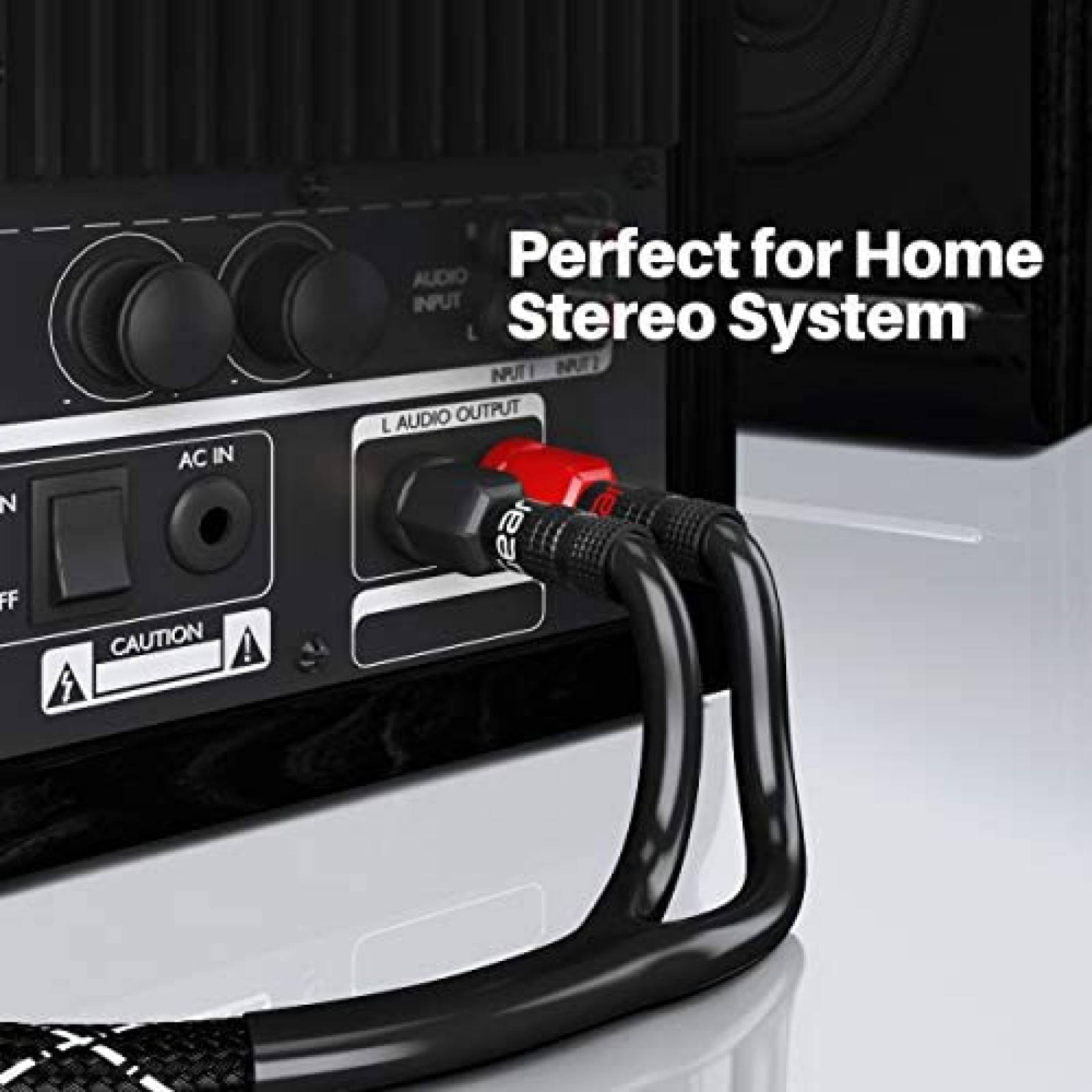 Cable 10 AWG bocina entradas de banana GearIT 10ft -Negro