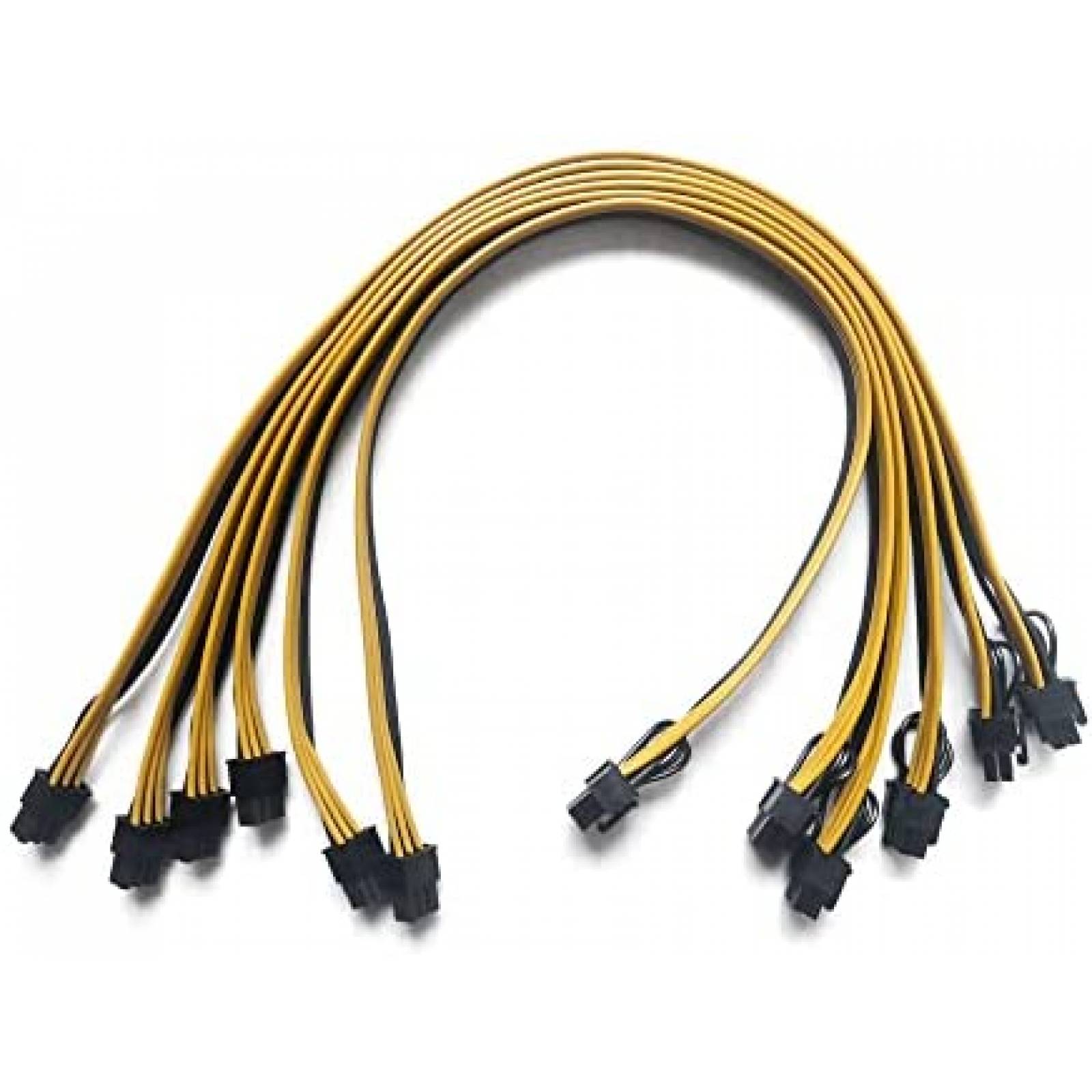 Divisor Cable Fuente Poder Sruixin 16AWG 6 unidaes -Amarillo