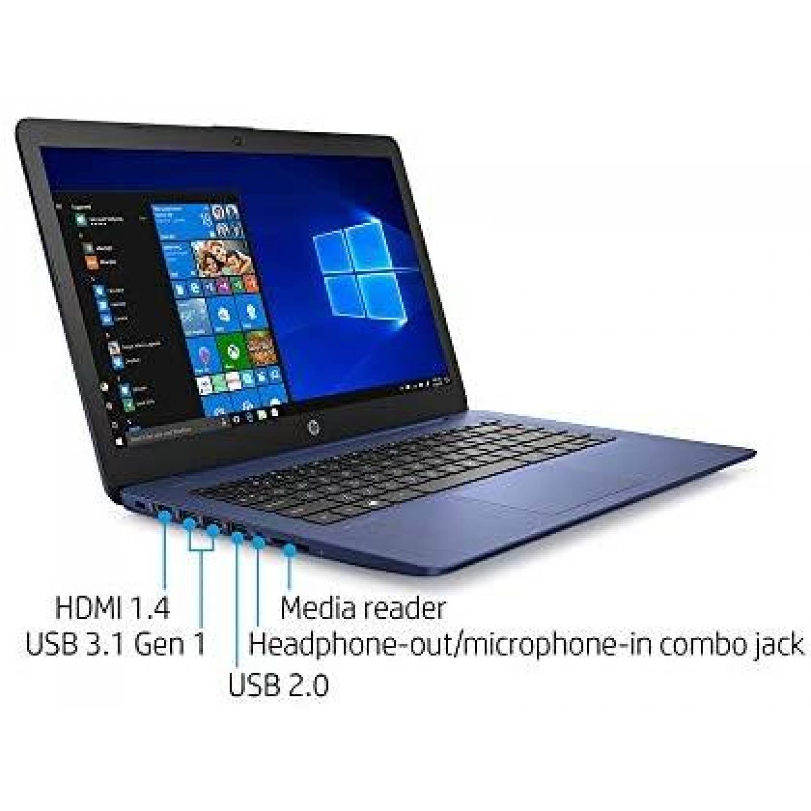 Laptop HP Intel Celeron N4000 4GB RAM 64GB SSD 14'' -Azul