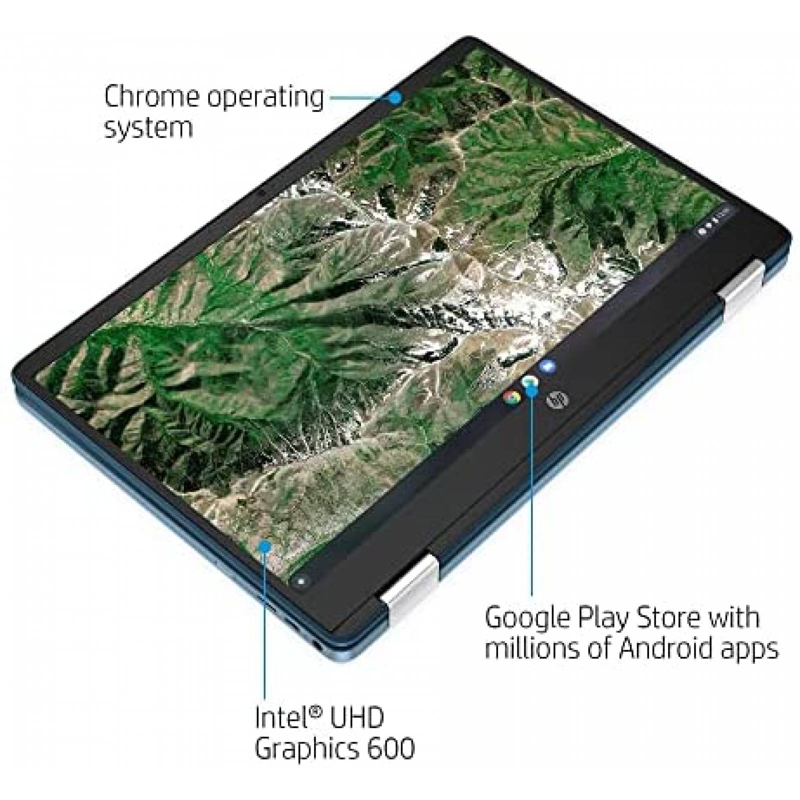 Laptop HP x360 14a Chromebook 14 Tactil 64GB Celeron N4020