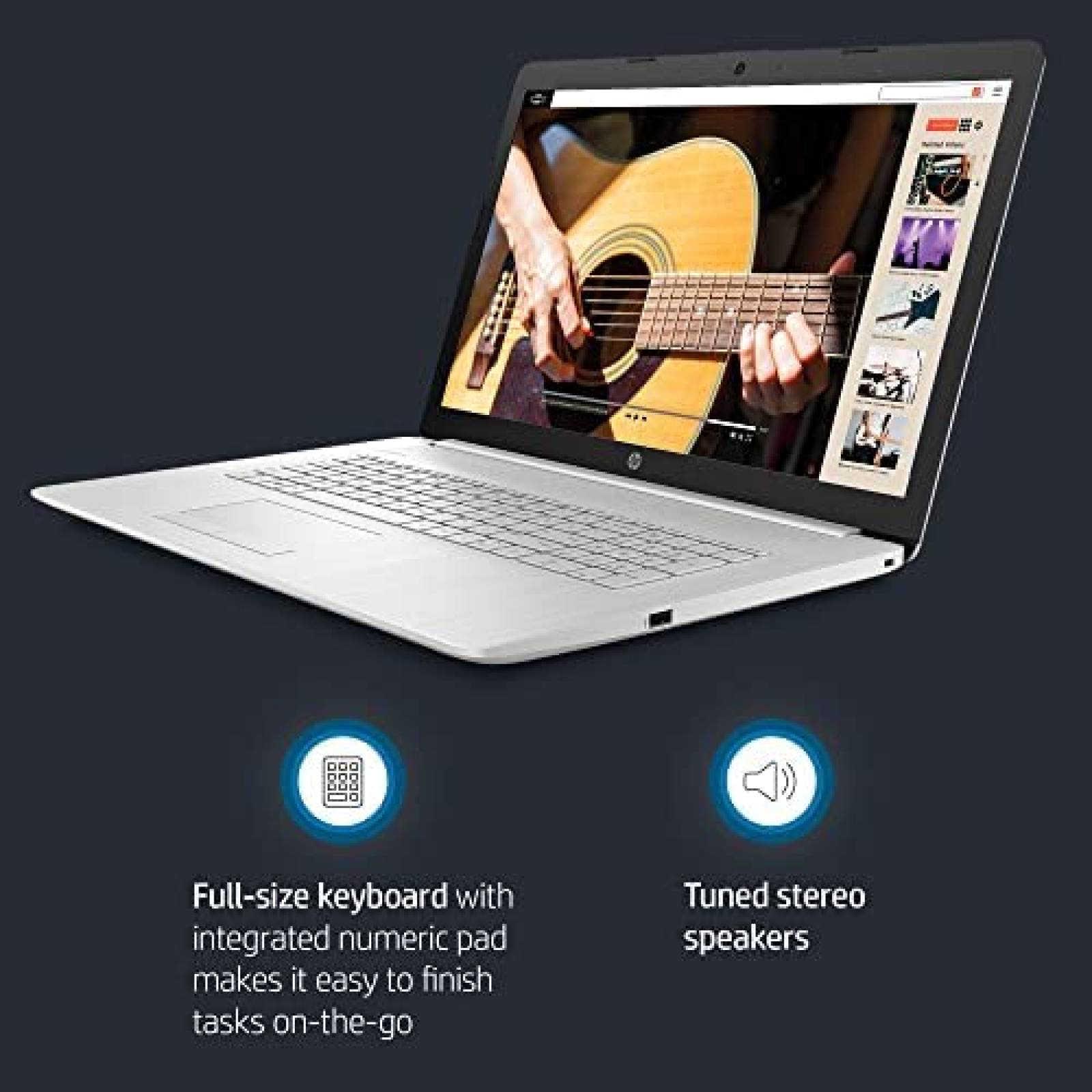 Laptop HP 17.3 i3 8 GB RAM 256 GB Win 11 Home