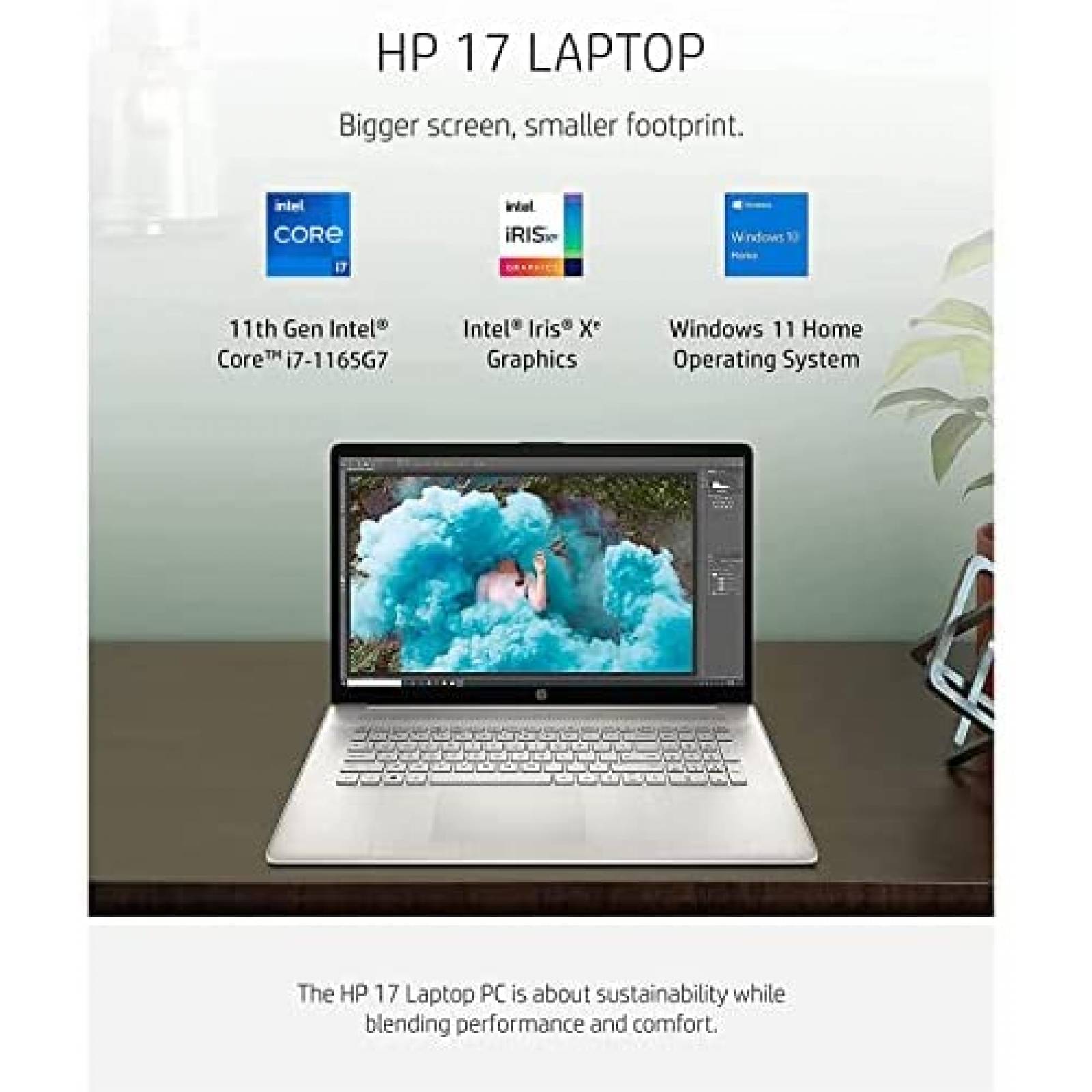 Laptop HP 17 17" i7 32GB RAM 1TB SSD PCIe Windows 11