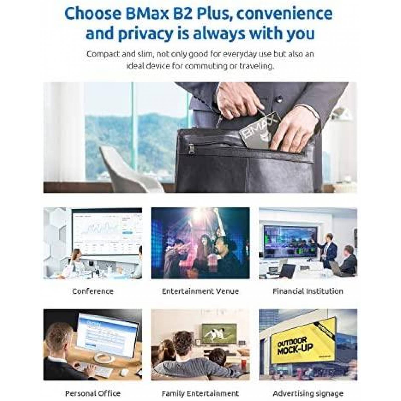 Mini PC Bmax J4115 Wi-Fi HDMI USB 3.0 Win10 4K 60Hz 8GB