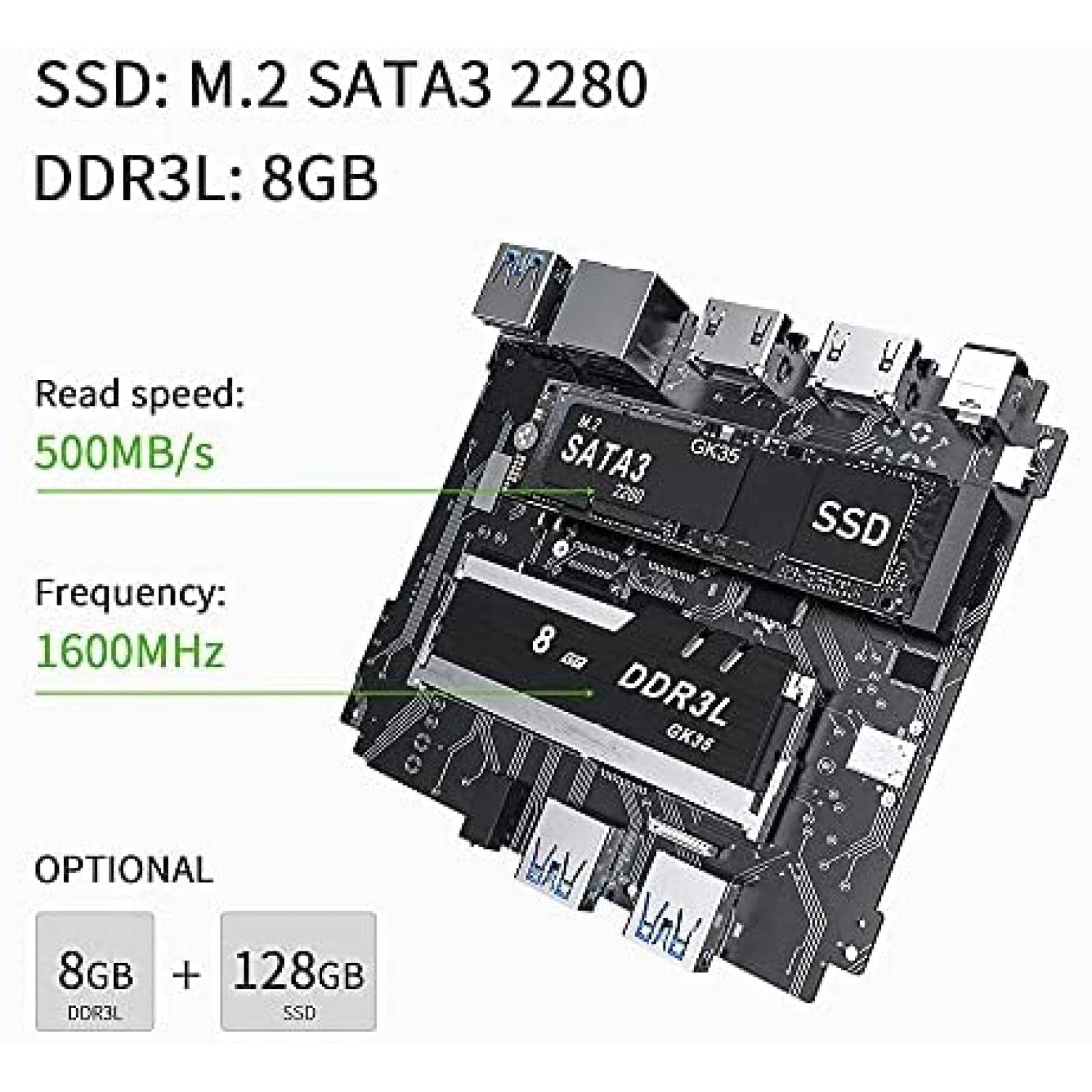 Mini PC Beelink GK35 J3455 8G /128G SSD Windows 10 Pro