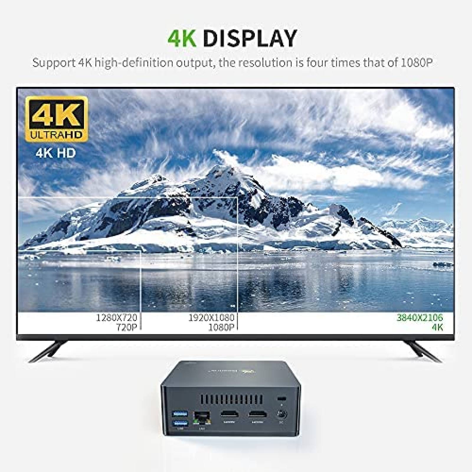 Mini PC Beelink GK35 J3455 8G /128G SSD Windows 10 Pro