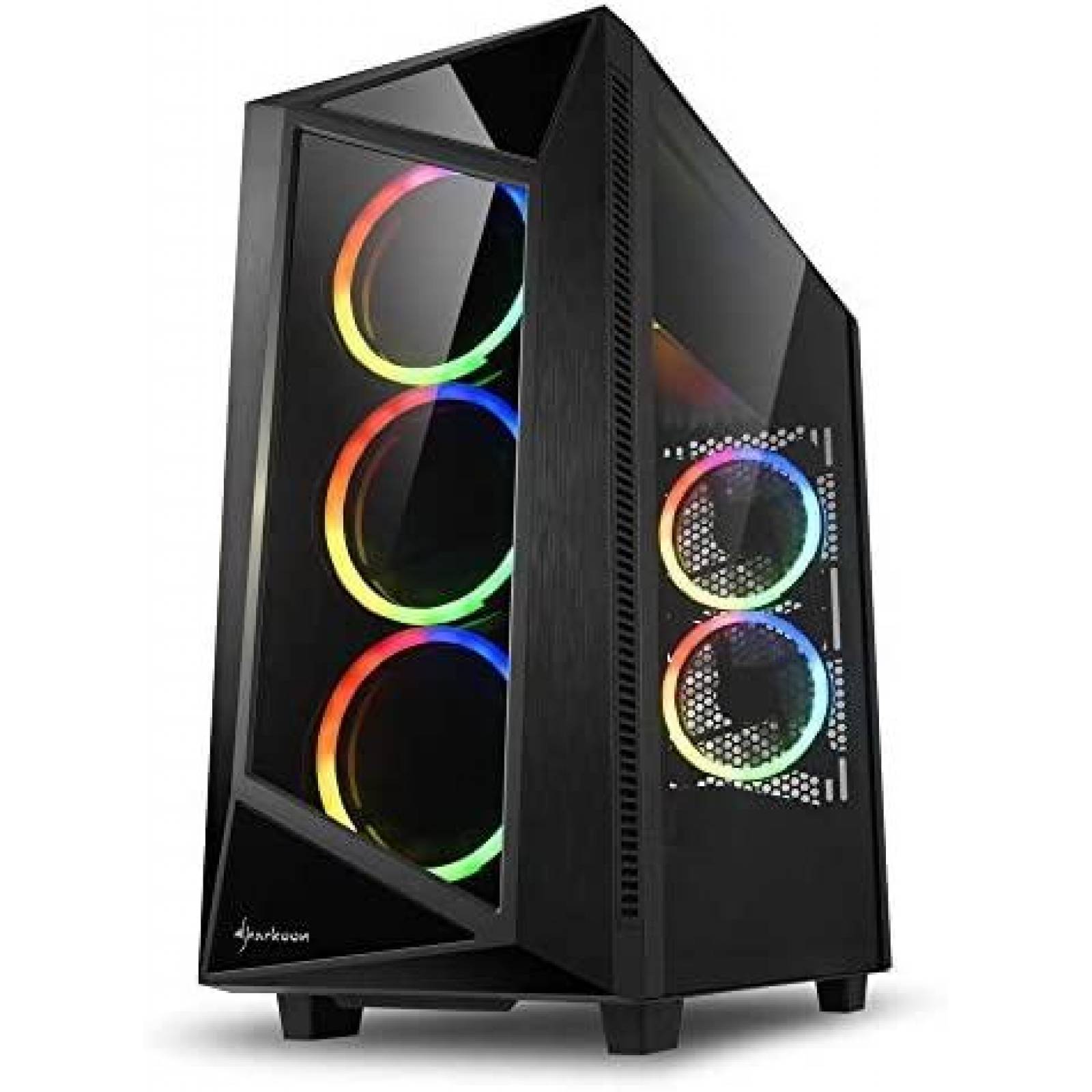 Gabinete Sharkoon Rev200 para PC Panel frontal - Negro