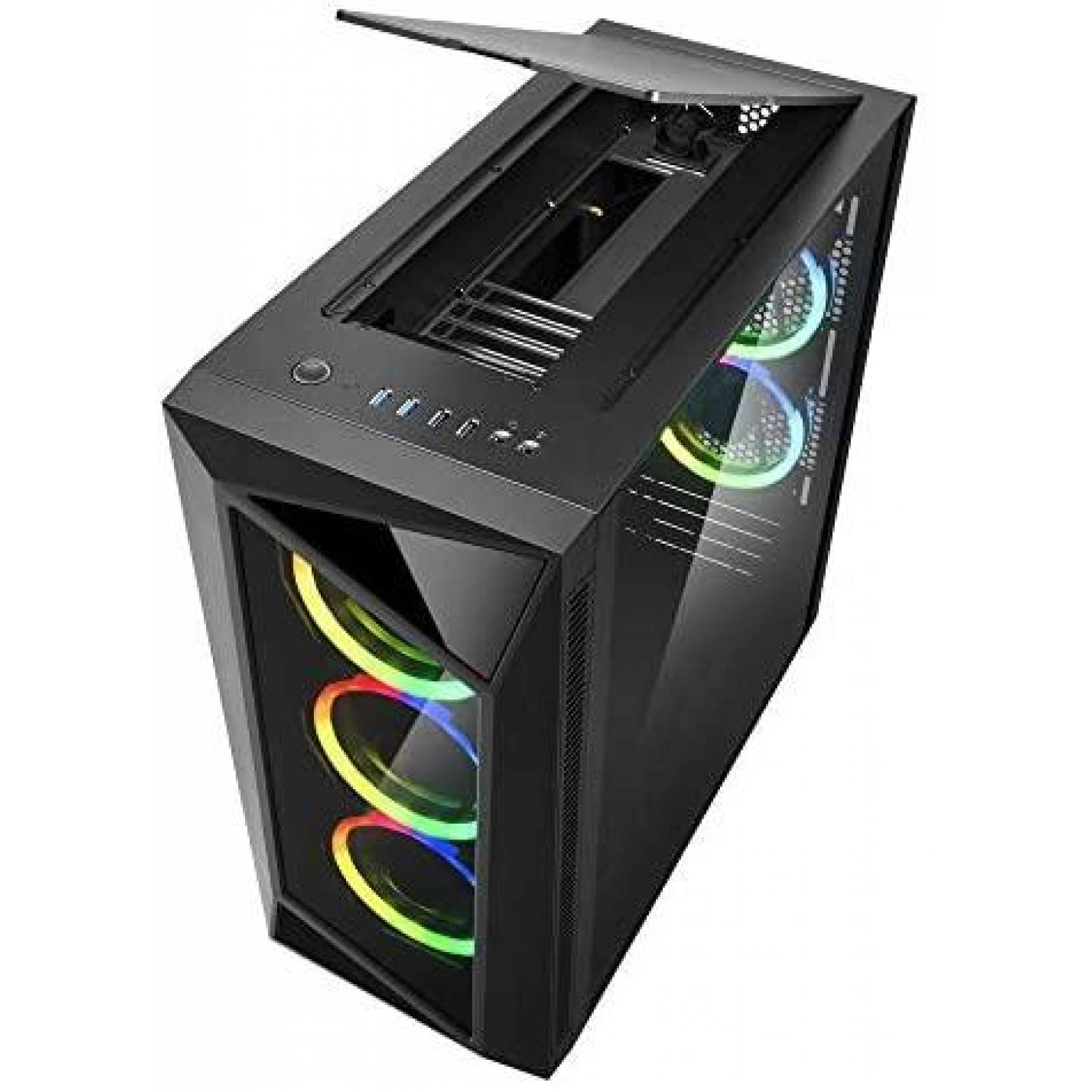 Gabinete Sharkoon Rev200 para PC Panel frontal - Negro