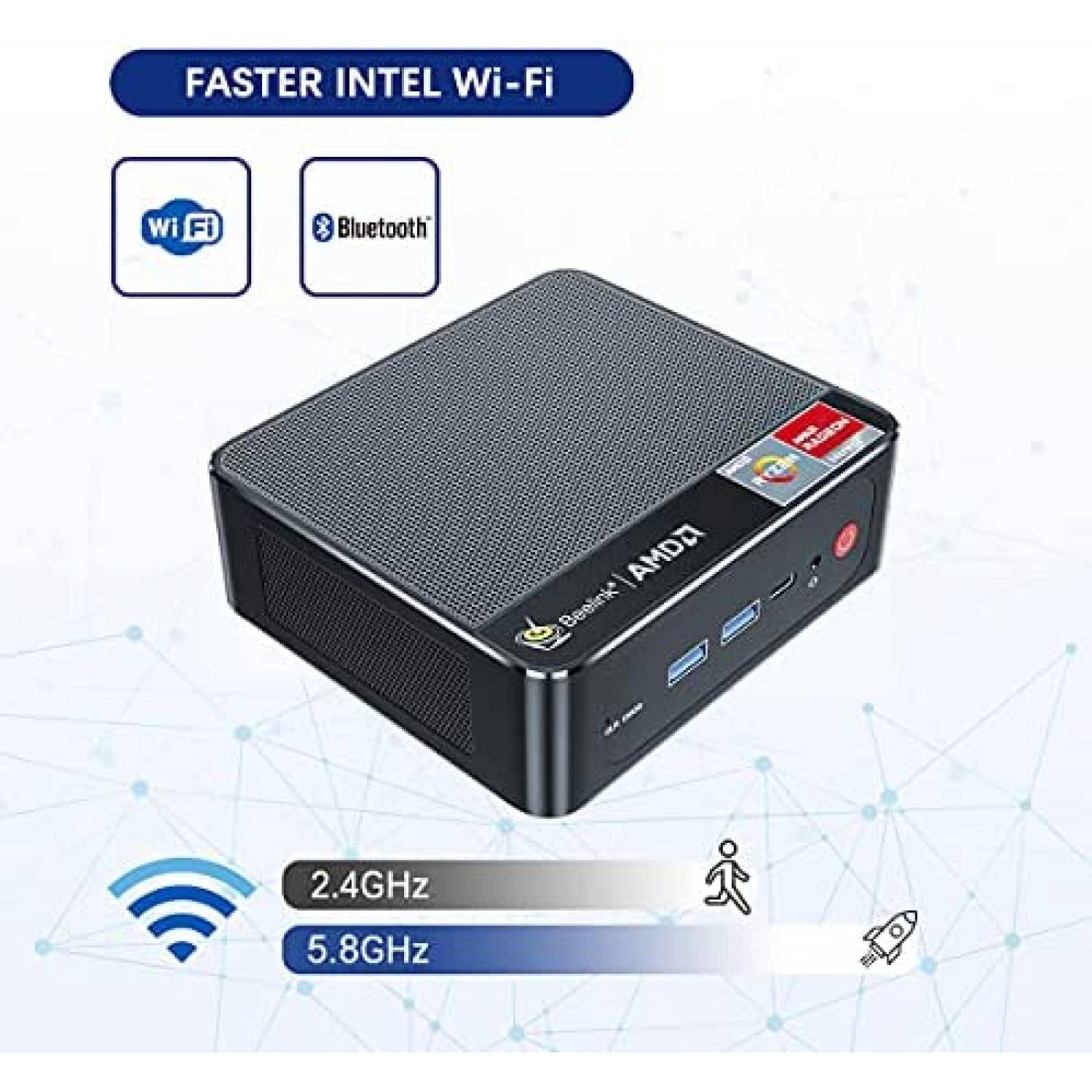 Mini PC Beelink SER Ryzen 7 Windows 10 Pro 16 GB RAM + 500GB