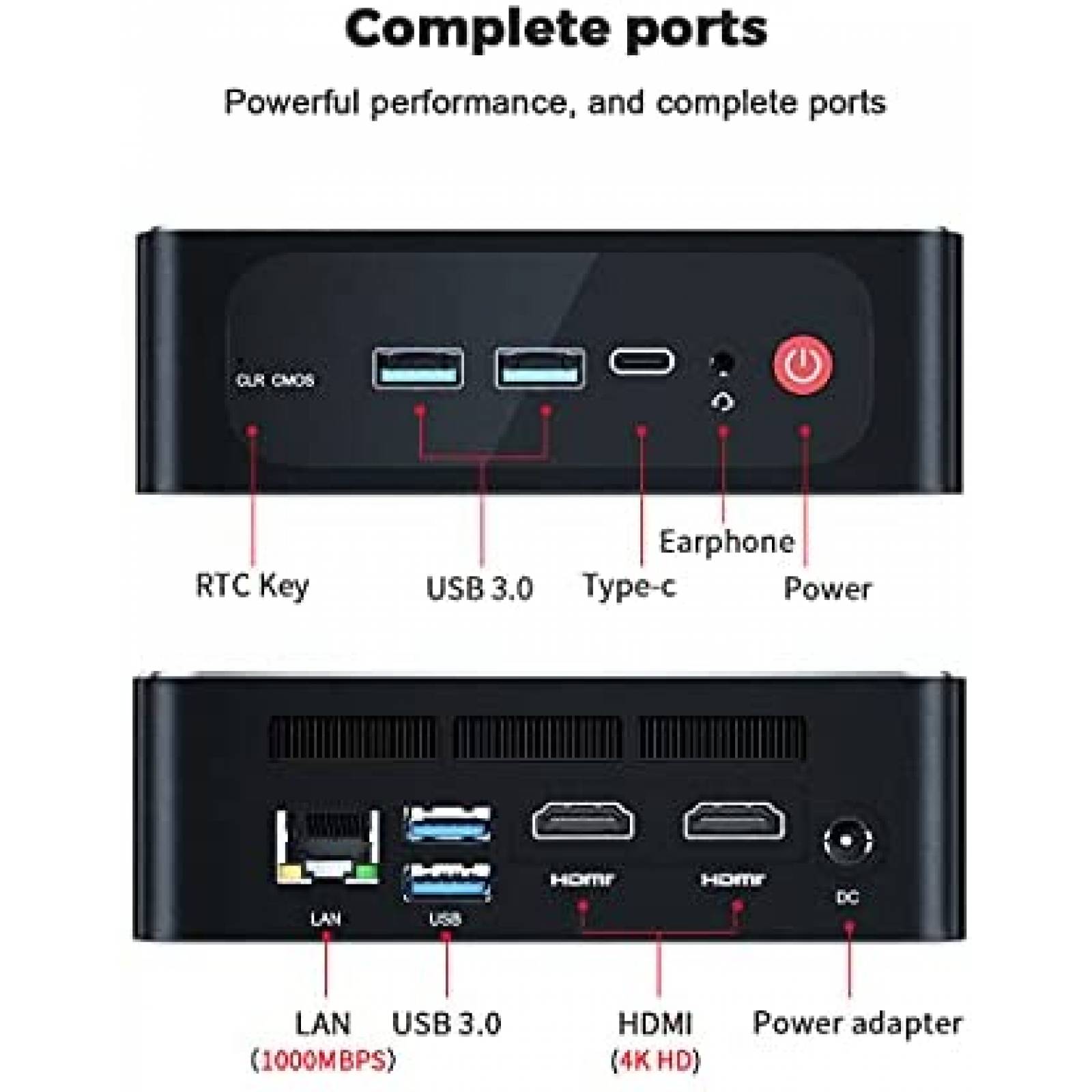 Mini PC Beelink SER Ryzen 7 Windows 10 Pro 16 GB RAM + 500GB