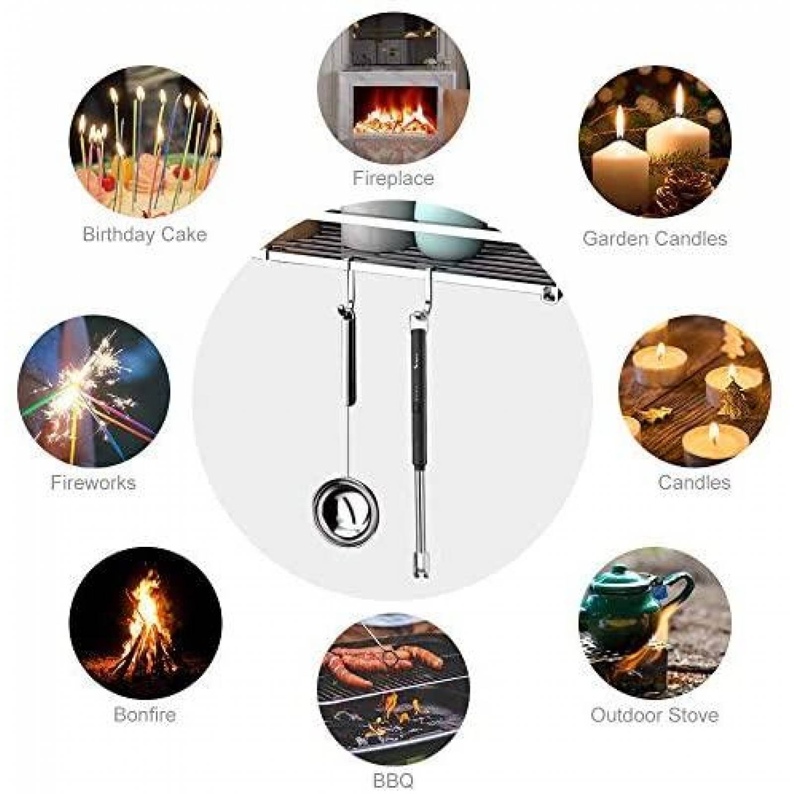 Encendedores Electronicos SUPRUS 3 Pzs Recargables -Negro