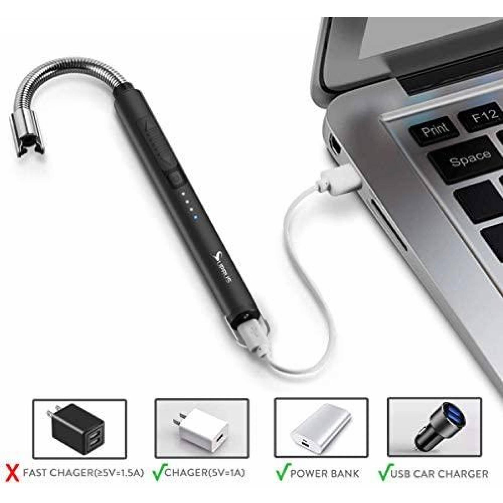 Encendedores Electronicos SUPRUS 3 Pzs Recargables -Negro