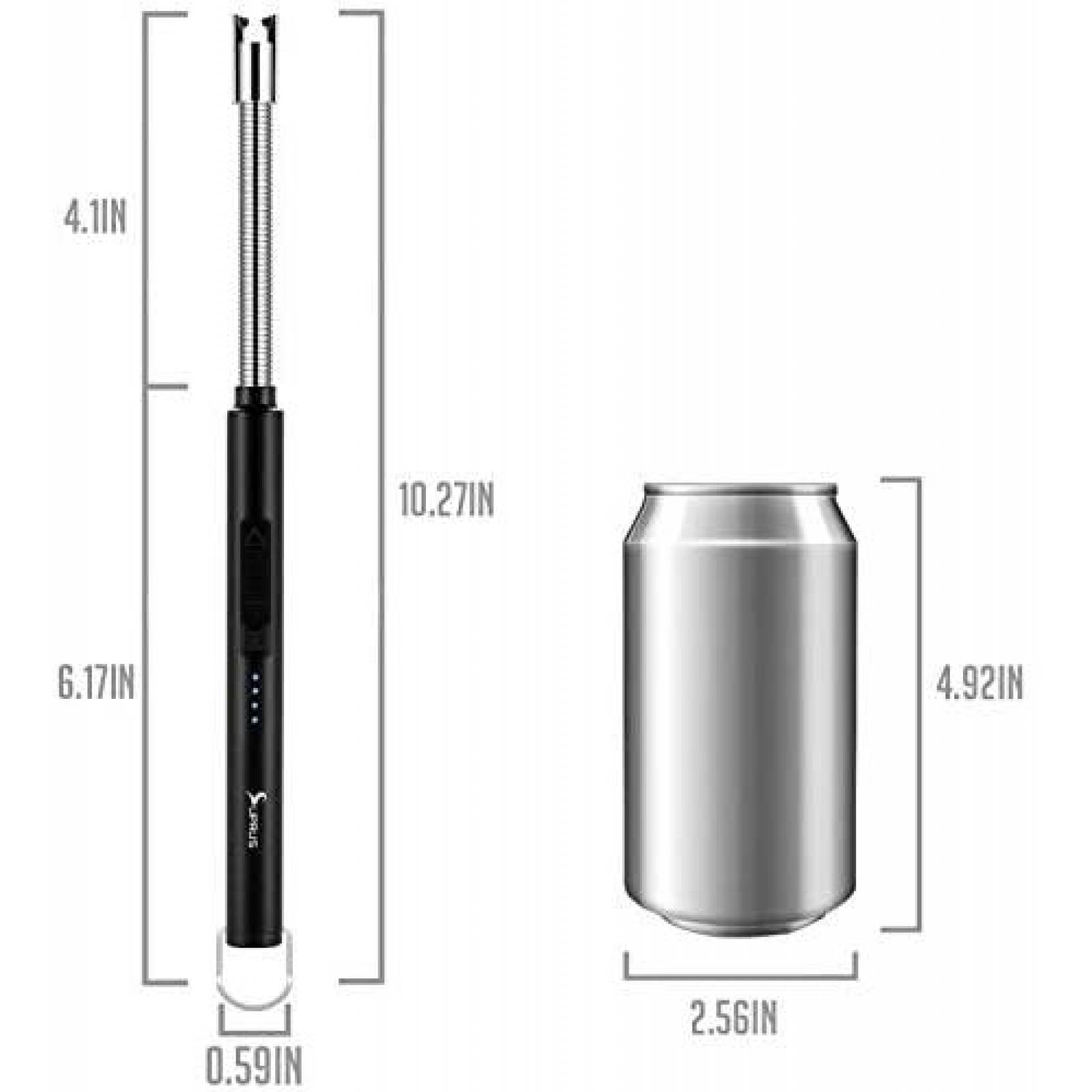 Encendedores Electronicos SUPRUS 3 Pzs Recargables -Negro