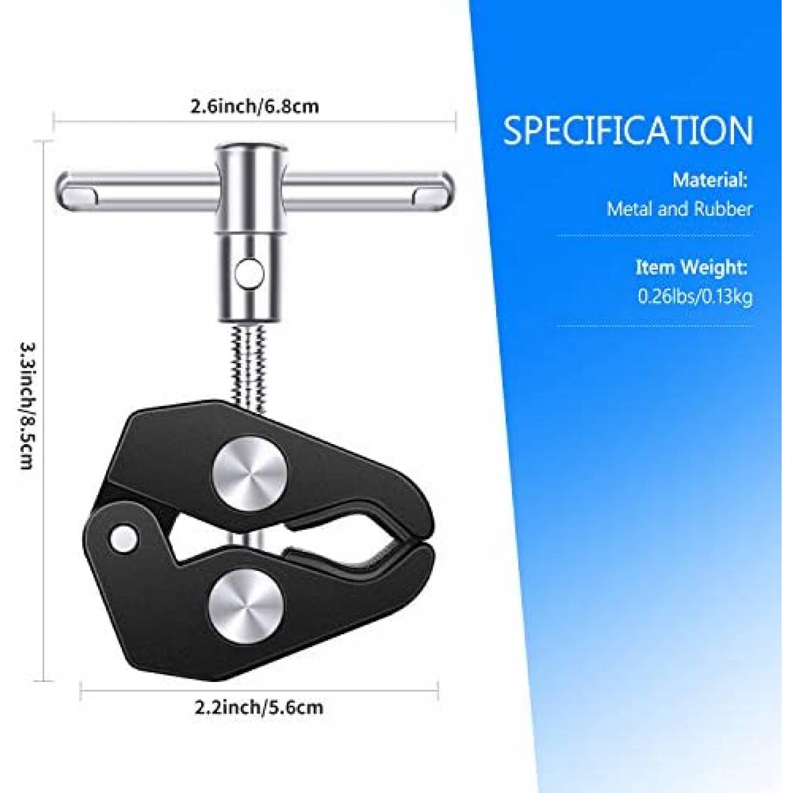 Abrazadera Neewer Montaje Cabeza Esferica Tornillo 1/4"