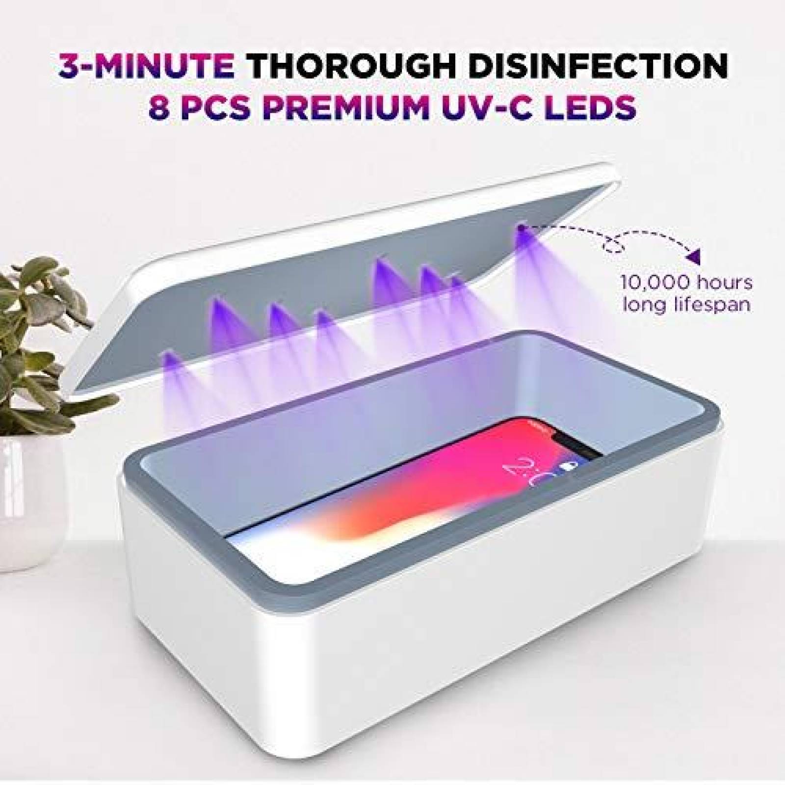 Caja Desinfectante Cahot Luz UV con Carga Inalambrica