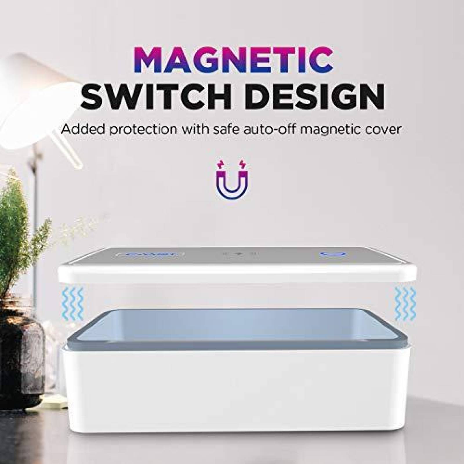 Caja Desinfectante Cahot Luz UV con Carga Inalambrica