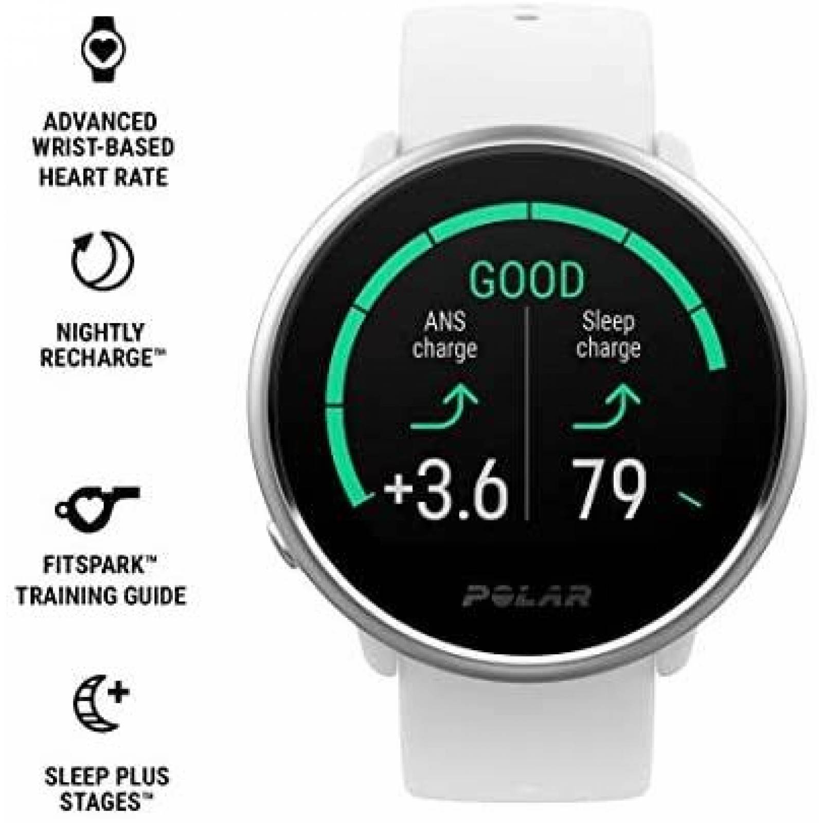 Reloj POLAR GPS Monitor Cardiaco Talla Chica -Blanco