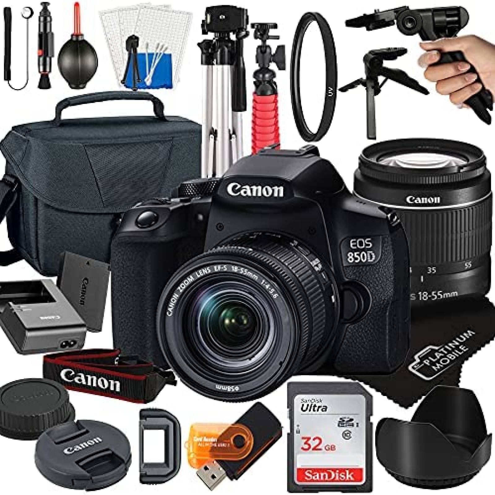 Kit de Camara MegaAccessory Canon 850D c/Accesorios -Negro