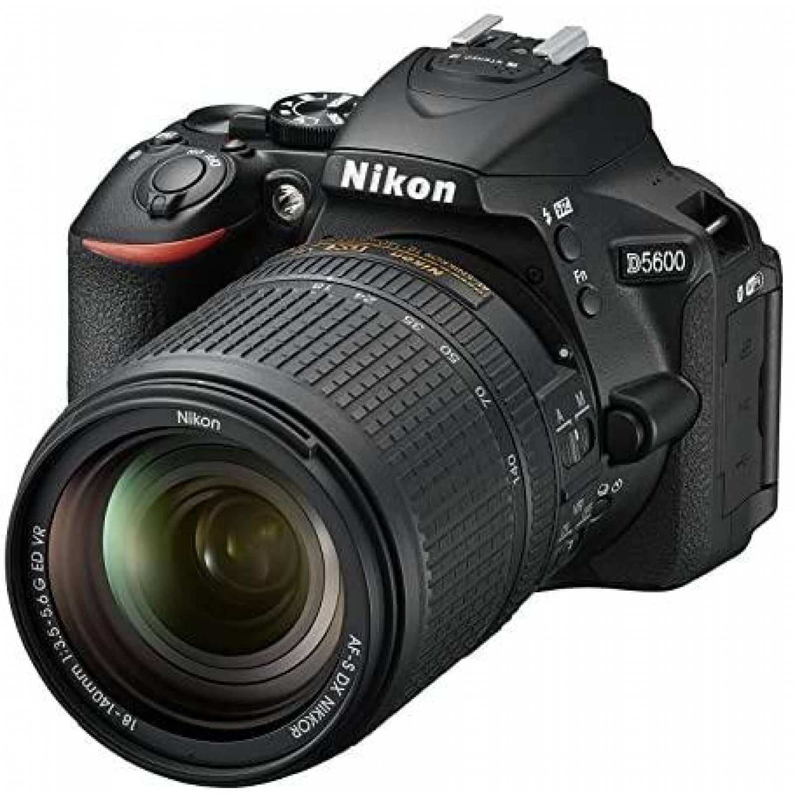 Camara DSLR Nikon D5600 18-140mm f/3.5-5.6G -Negro