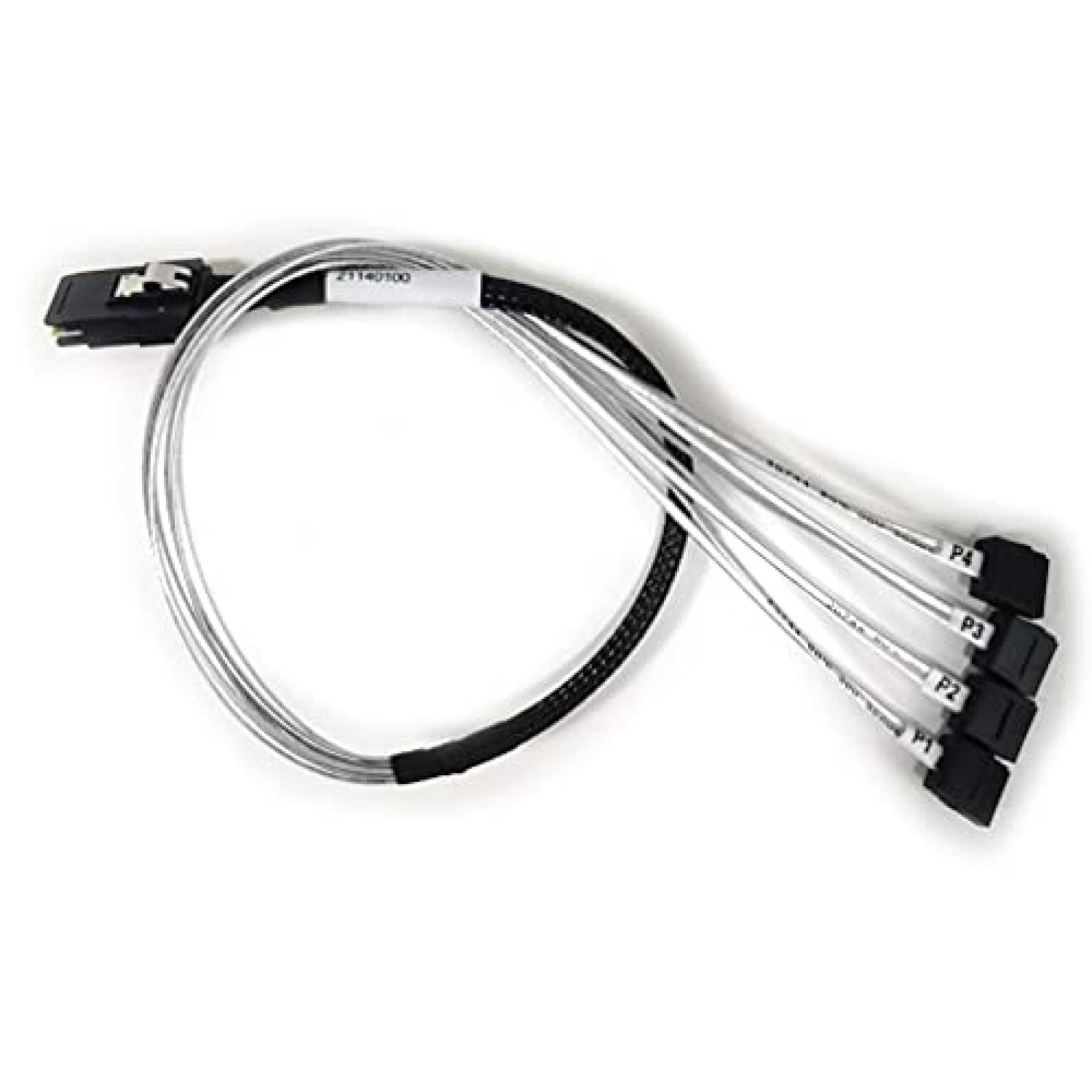 Cable SATA 10Gtek SFF-8087 Macho a 4X SATA de 0.8M -Negro