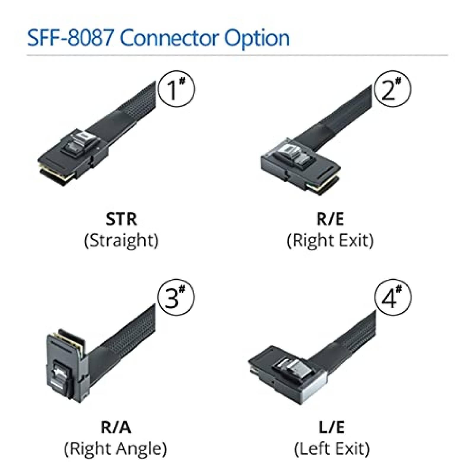 Cable SATA 10Gtek SFF-8087 Macho a 4X SATA de 0.8M -Negro