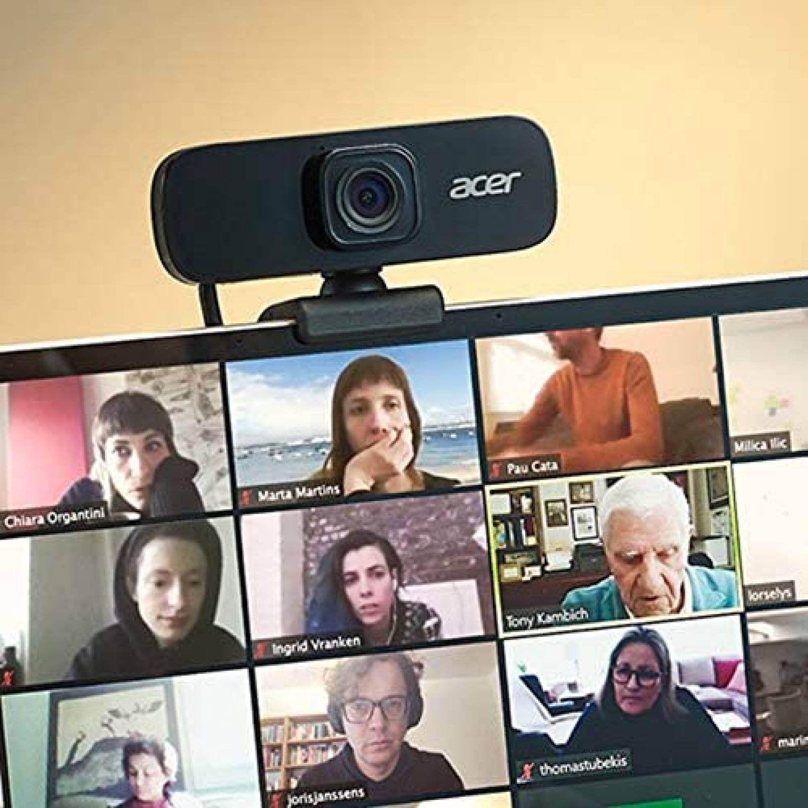 Camara Web Acer 2K QHD con Microfono digital -Negro