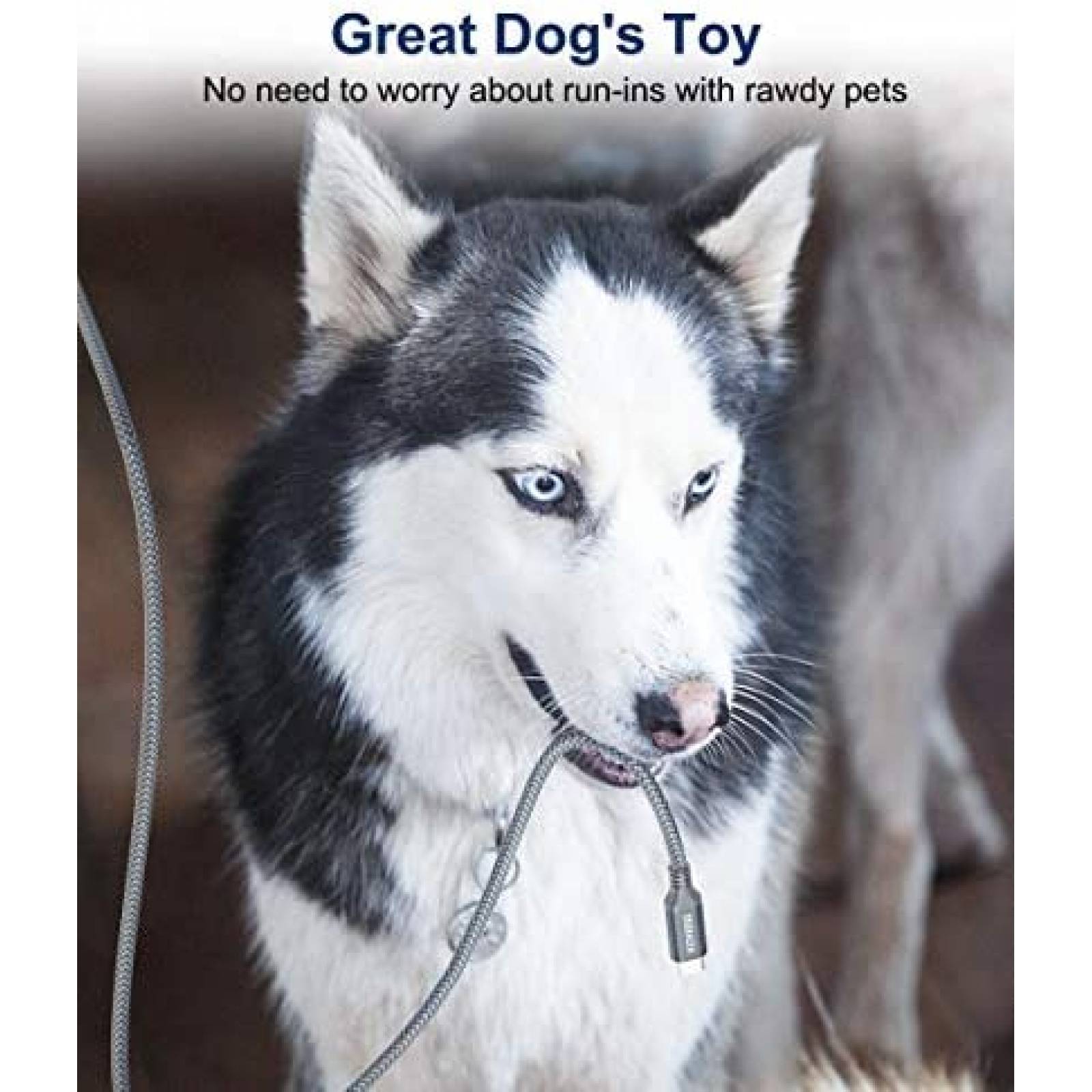 Cable USB AkoaDa Mini B a USB C de 10 ft Paquete de 2 -Gris