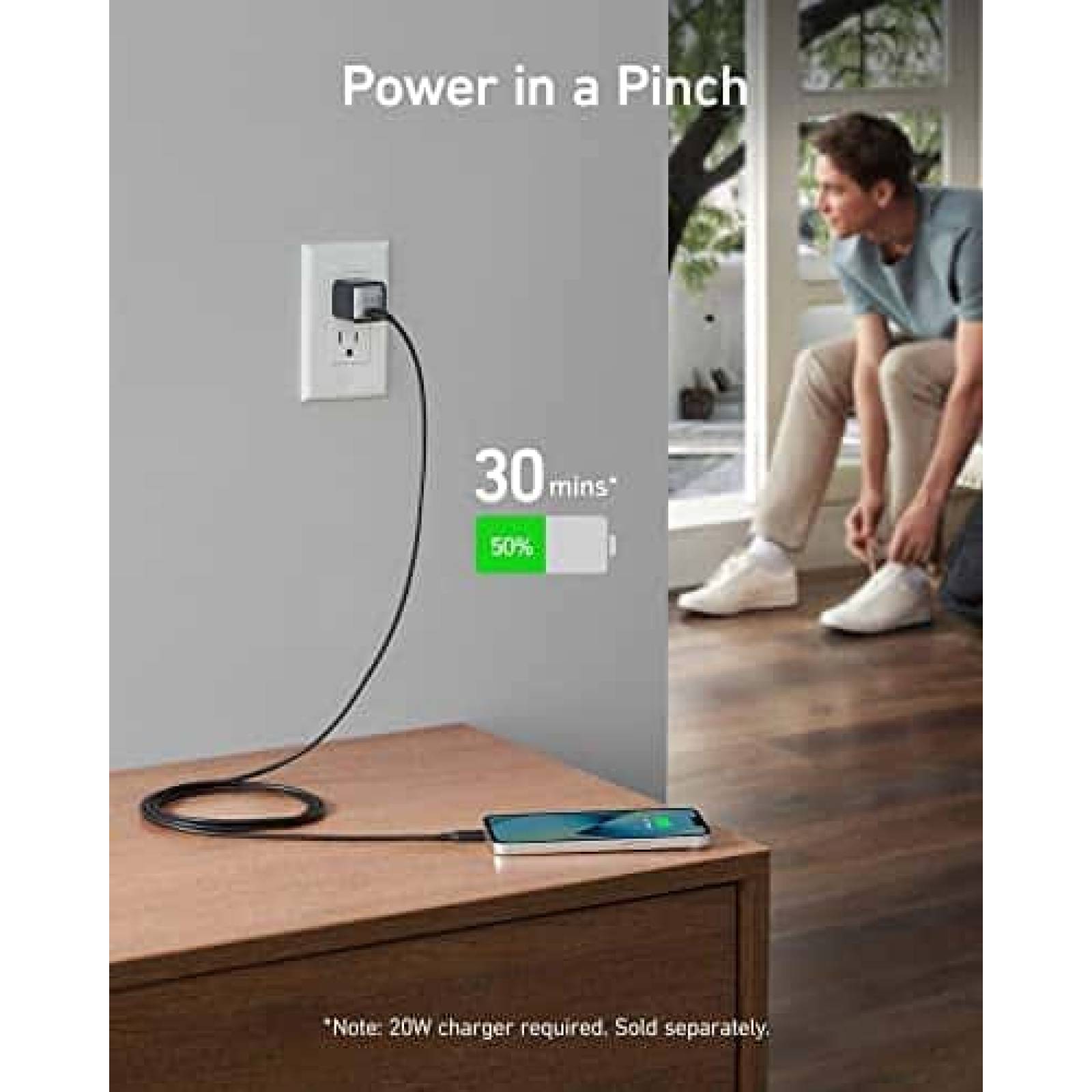 Cargador Anker Nano II 100W Carga Rapida Compatible -Negro