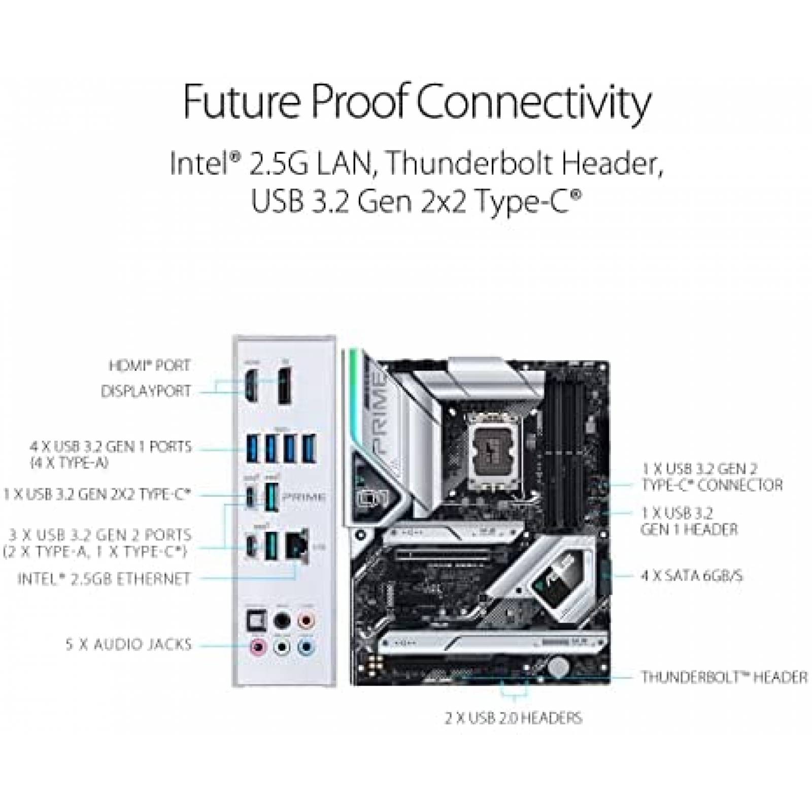 Tarjeta madre ASUS Prime Z690-A ATX DDR5 LGA 1700 128 GB