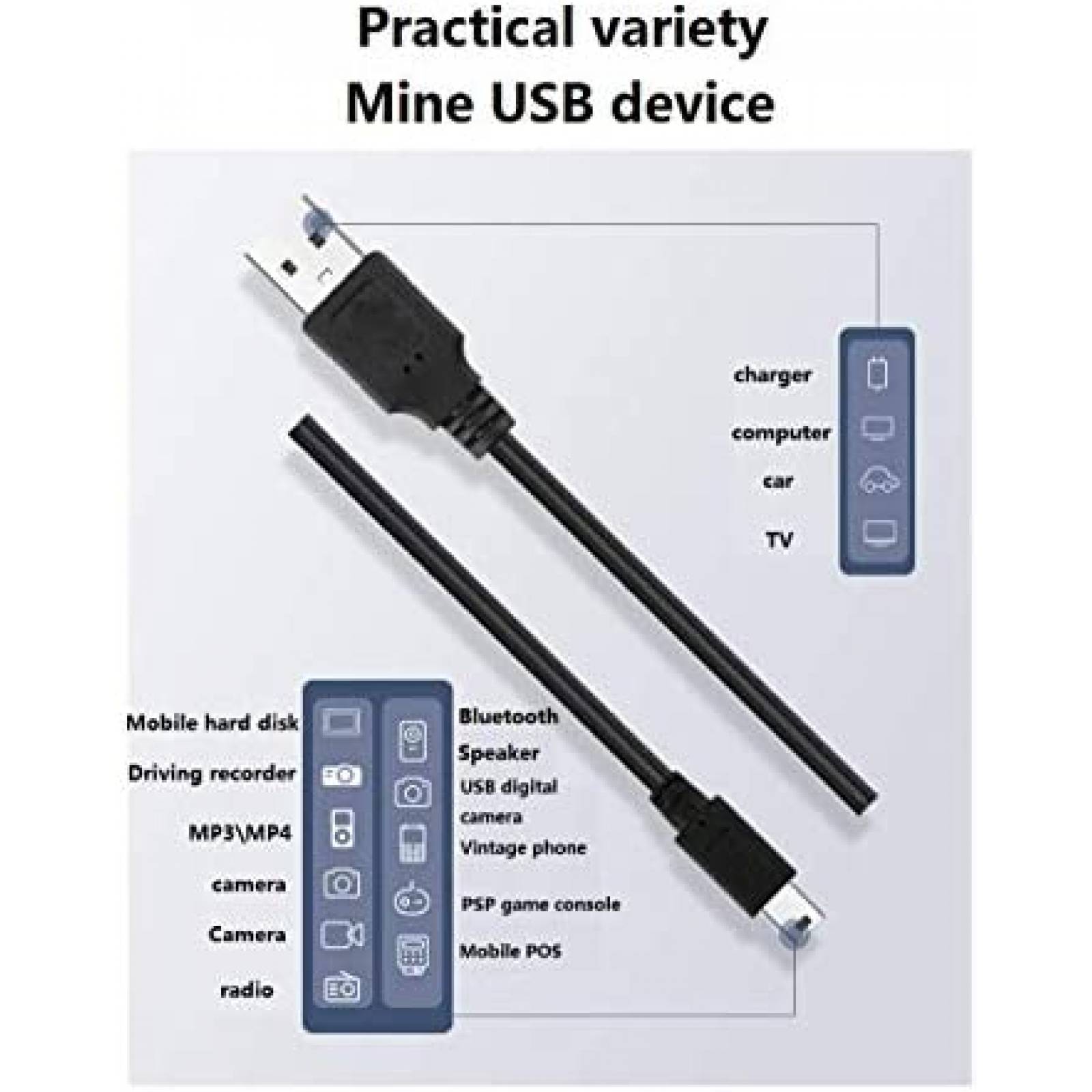 Cable Cargador ATYFUER 11.5ft para Dispositivo GPS Garmin