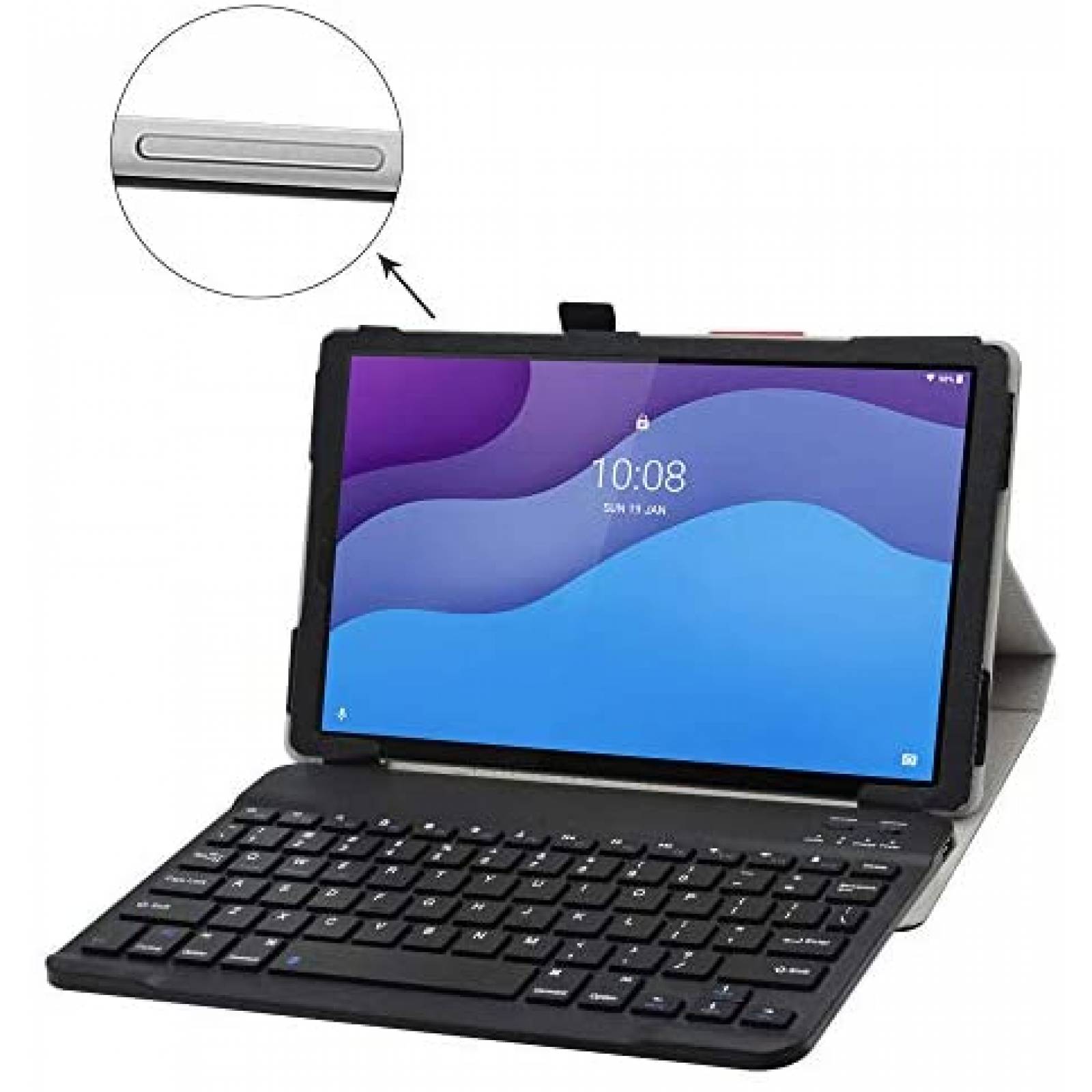 Funda teclado Bige 10001959-1 Compatible Lenovo Tab M10