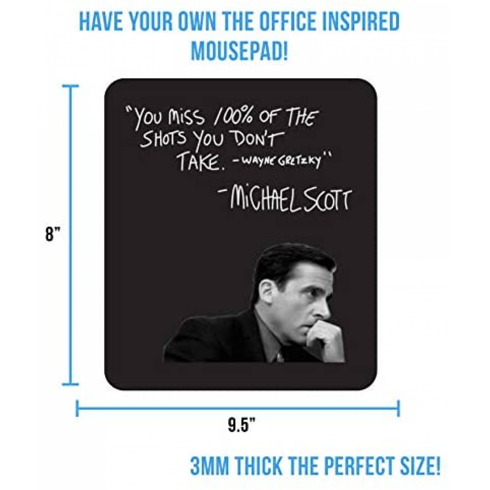 Mousepad Cool TV Props Michael Scott Quote Antideslizante