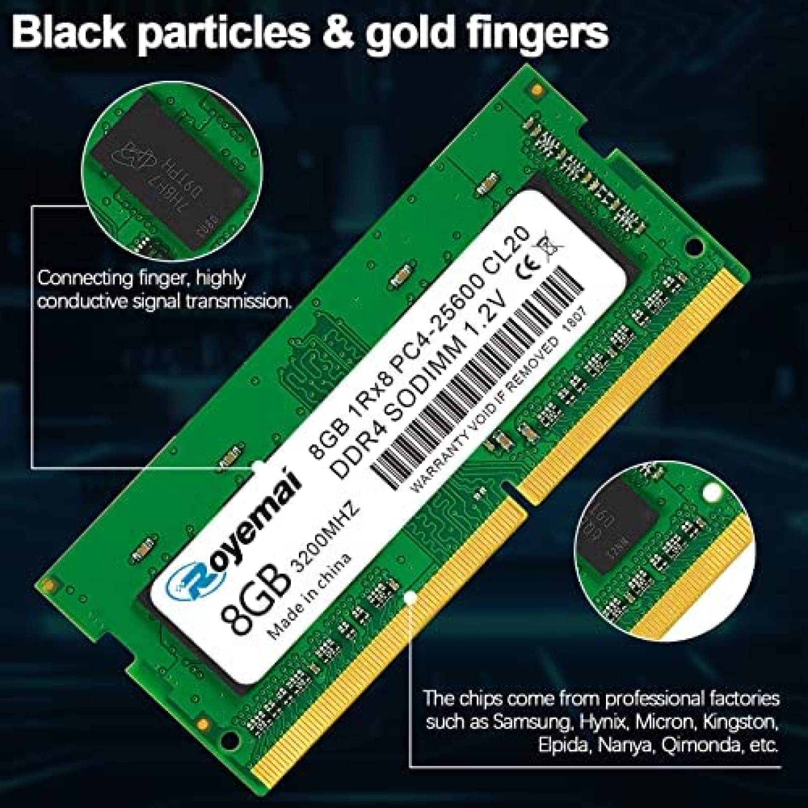 Memoria D DUOMEIQI DDR4 25600S PC4 3200 8GB SODIMM