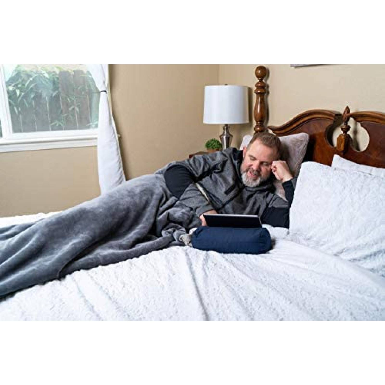 Cama Puf para Tablet Digital Nc 12'' x 6.5'' x 4'' -Azul