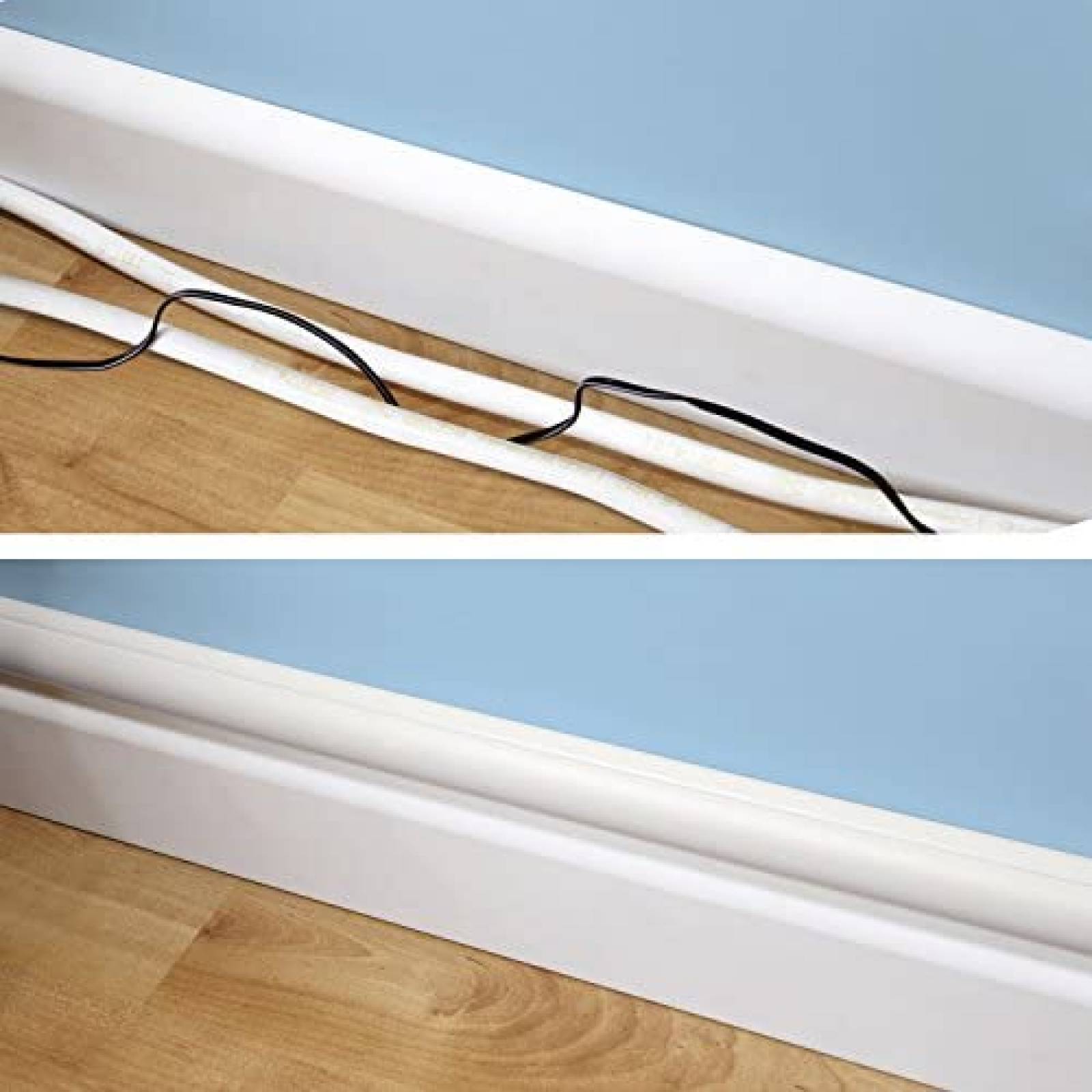 Covertura Cables D-Line 78" Organizador Adhesivo -Blanco