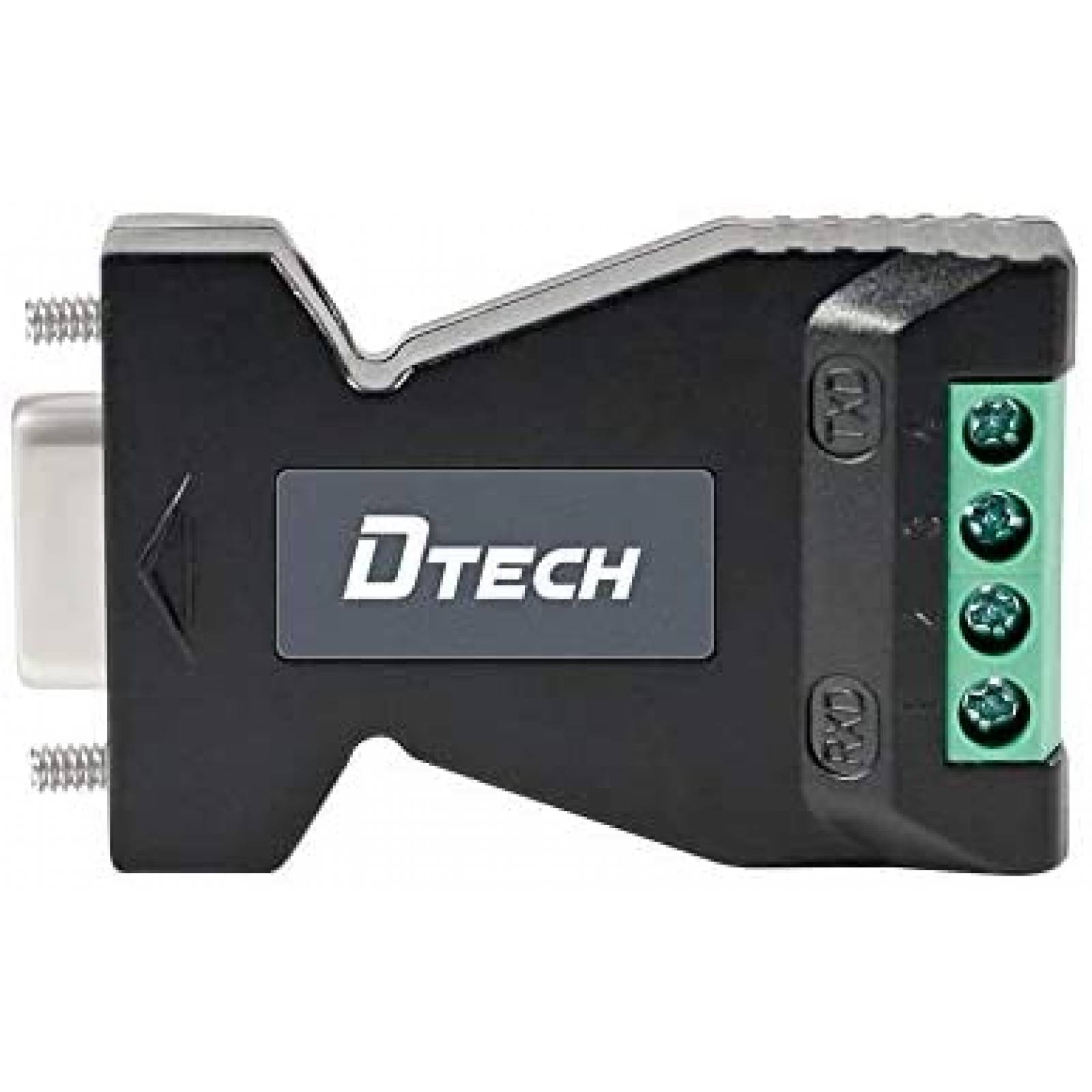 Adaptador DTech para Conector RS-232 a RS-485 -Negro