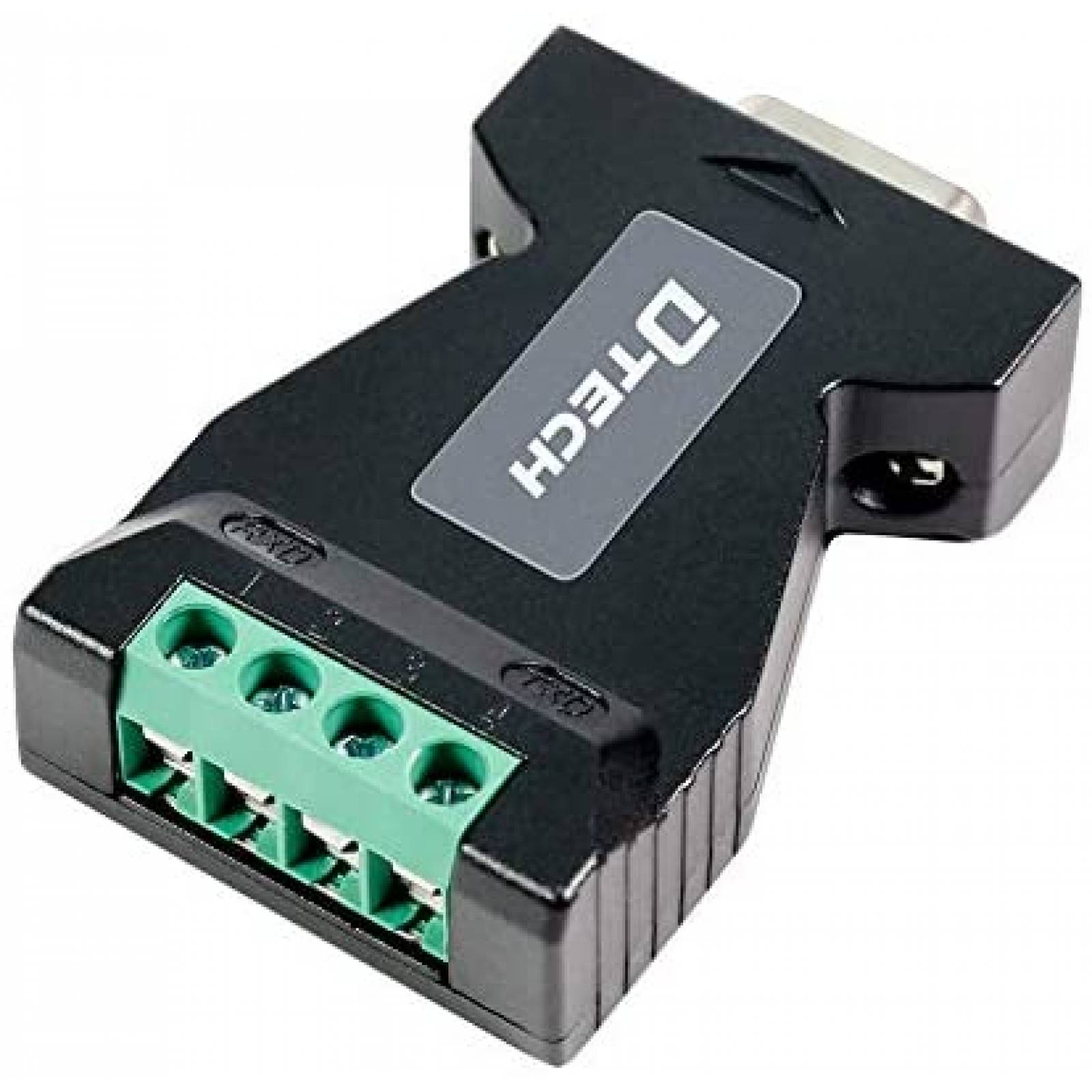 Adaptador DTech para Conector RS-232 a RS-485 -Negro
