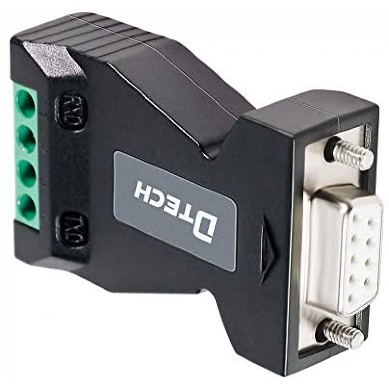 Adaptador DTech para Conector RS-232 a RS-485 -Negro