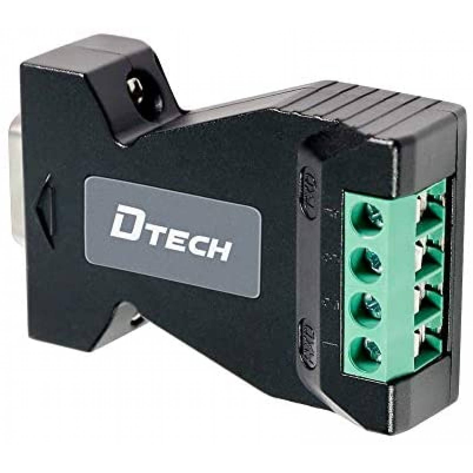 Adaptador DTech para Conector RS-232 a RS-485 -Negro