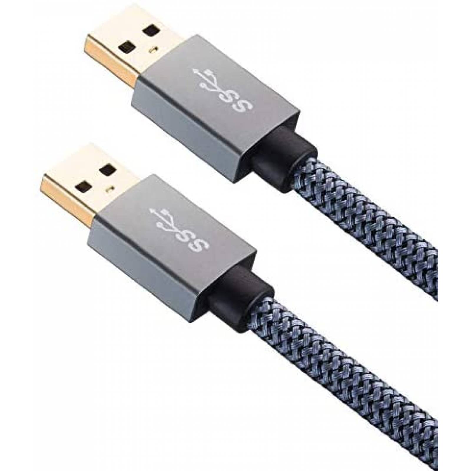 Cable USB Faodzc 1 pie USB 3.0 Nylon Compatible -Gris