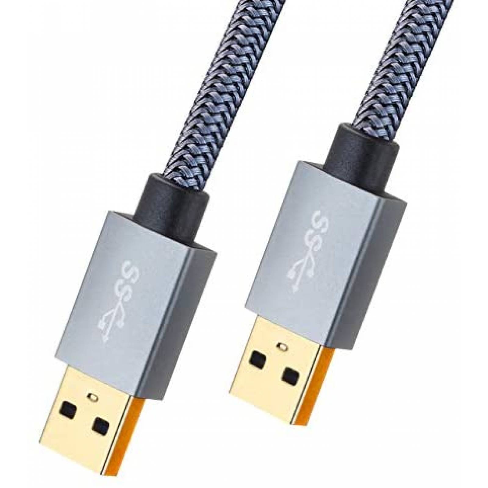 Cable USB Faodzc 1 pie USB 3.0 Nylon Compatible -Gris
