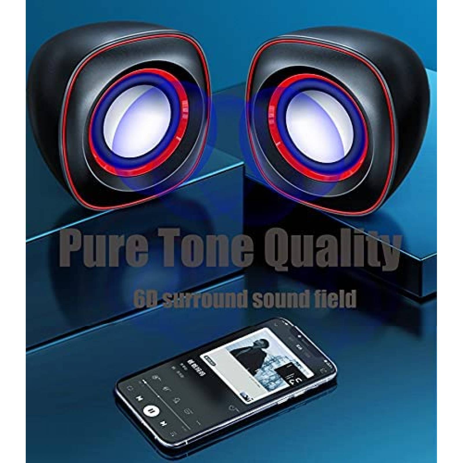 Bocina FENOMO Mini Para Computadora de Escritorio -Negro