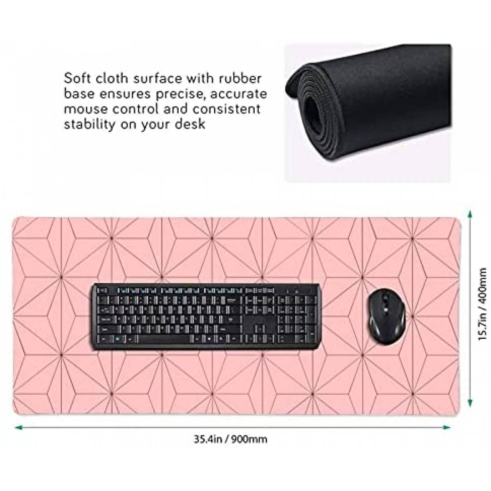 Mouse Pad Generico 15,8x35,5'' Antideslizante -Rosa