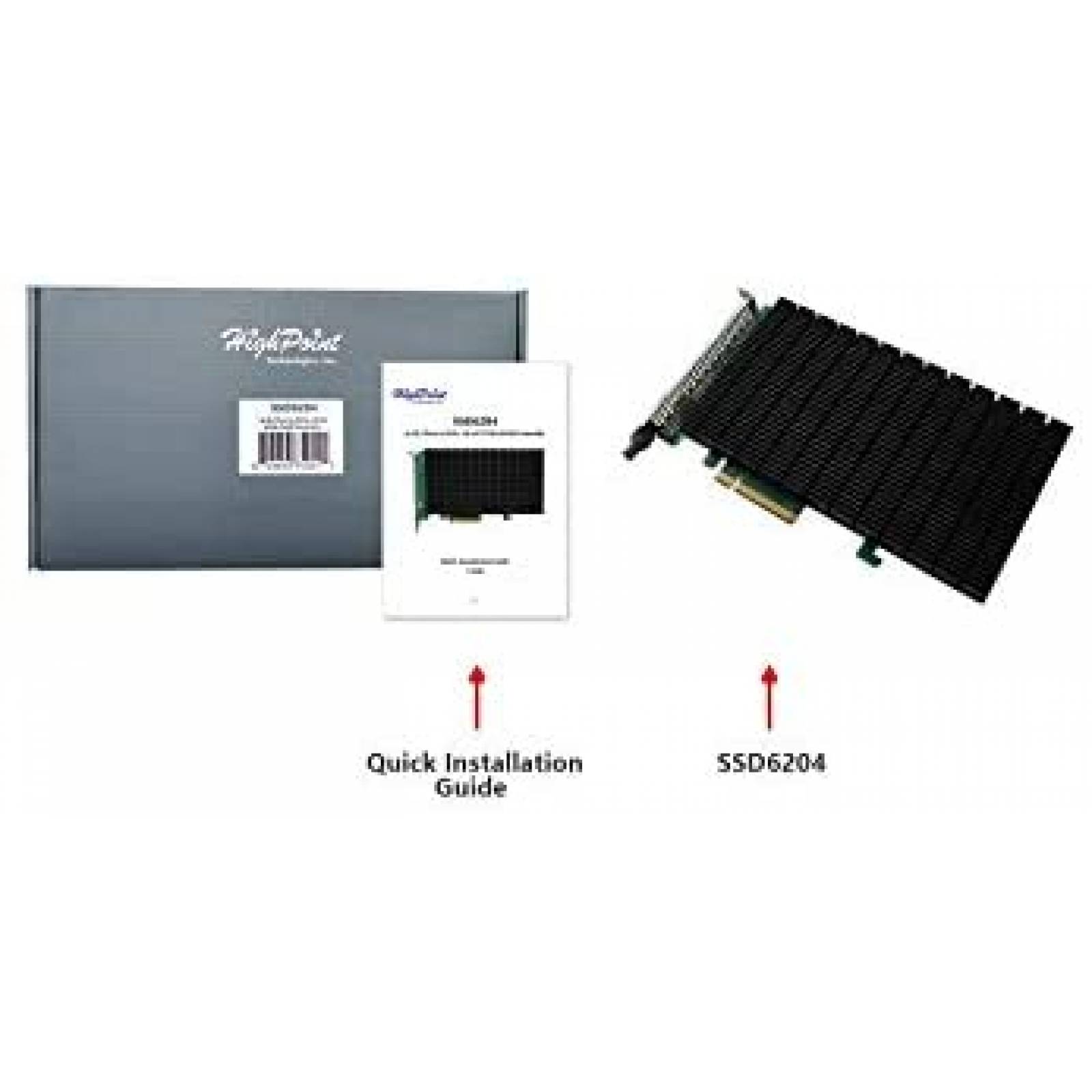 Controlador Raid NVMe HighPoint Technologies SSD6204 4X