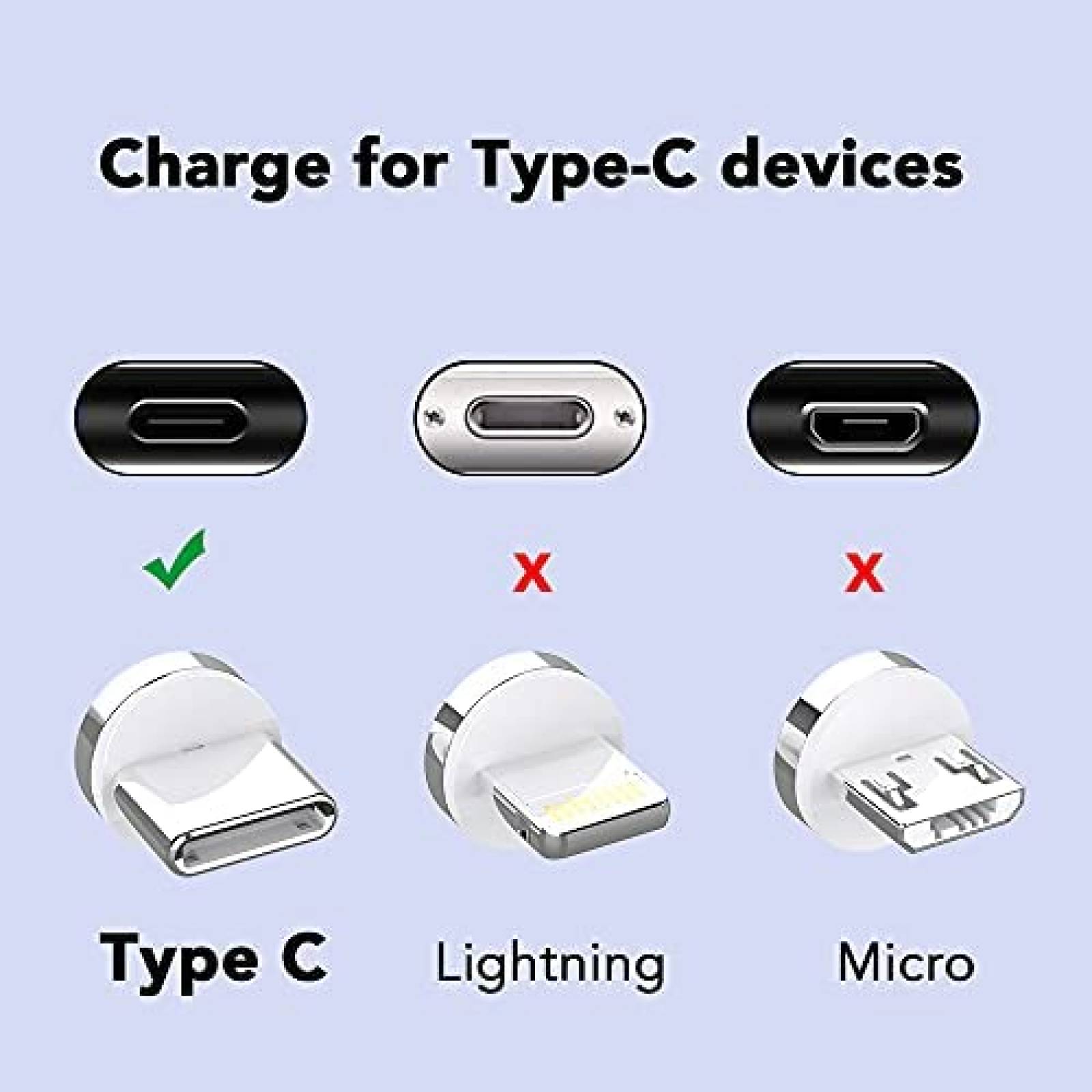 Cabezal de puntas de conector USB C magnetico JianHan Tipo C