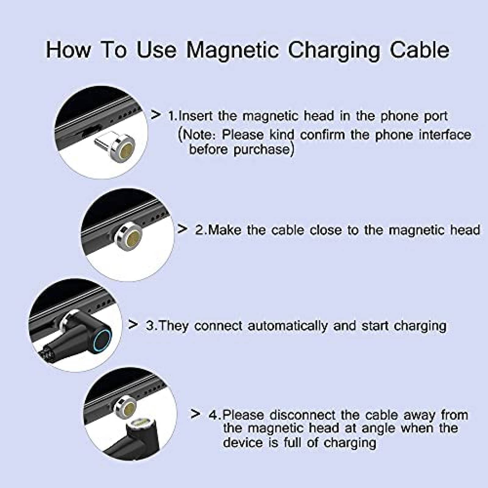 Cabezal de puntas de conector USB C magnetico JianHan Tipo C